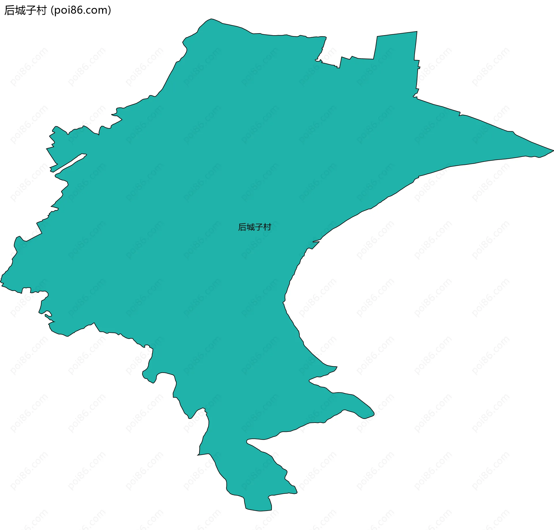 后城子村边界地图