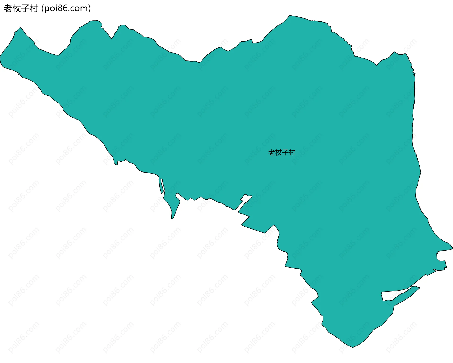 老杖子村边界地图