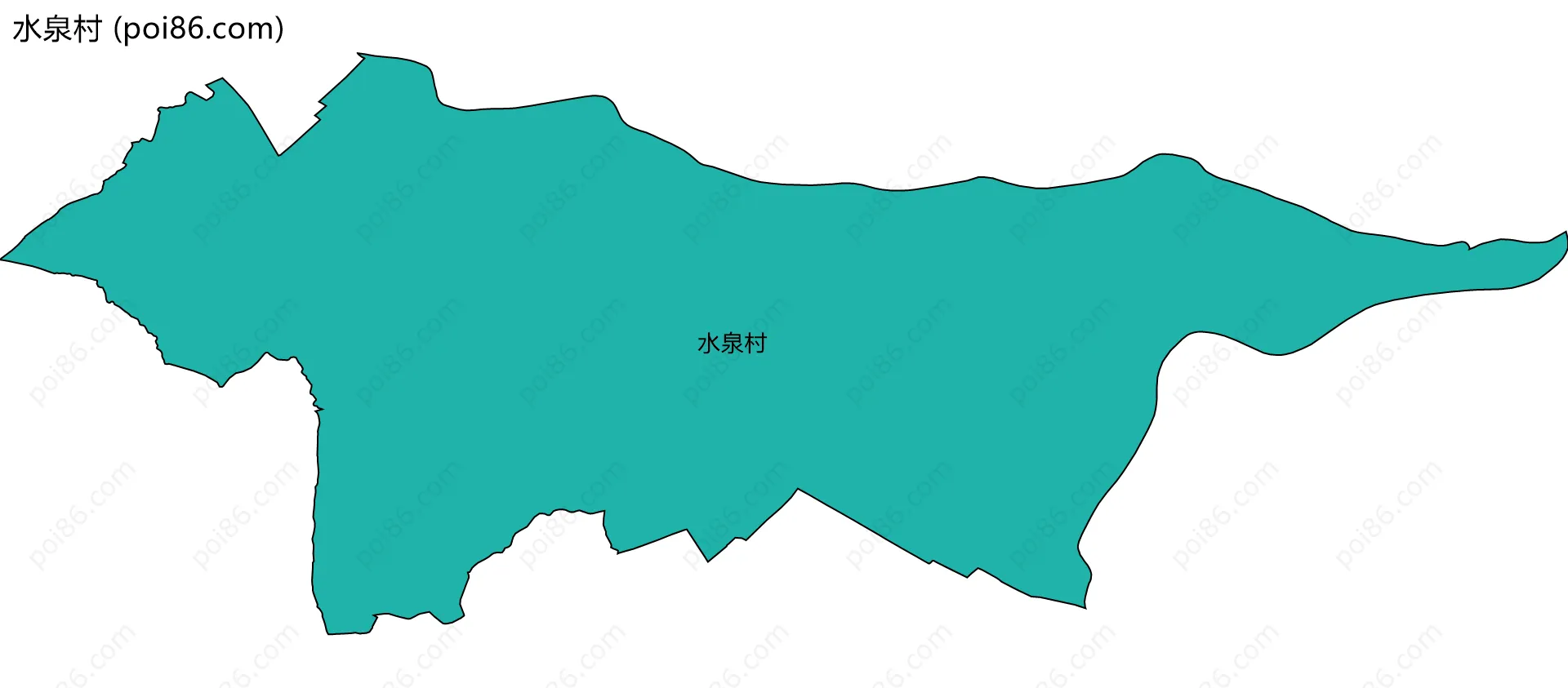 水泉村边界地图