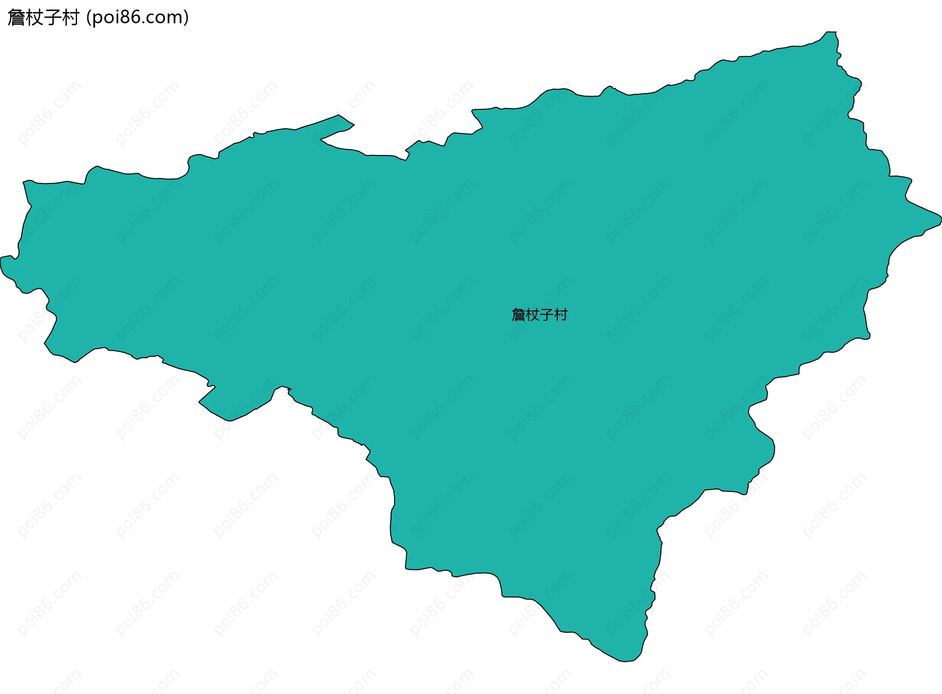 詹杖子村边界地图