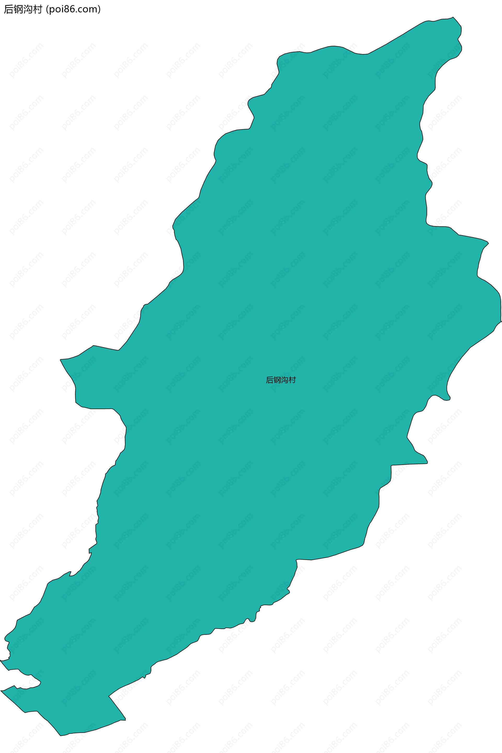 后钢沟村边界地图