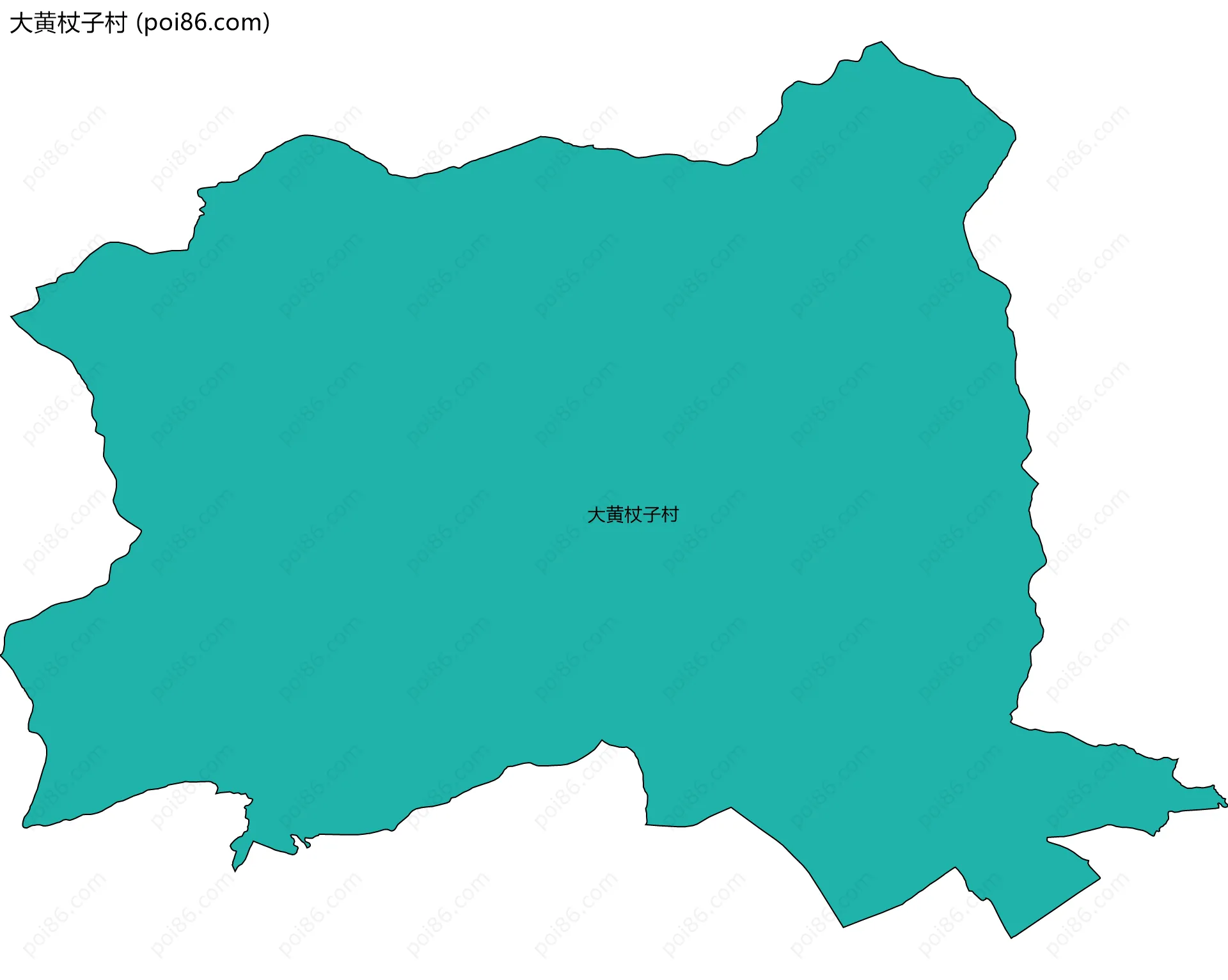 大黄杖子村边界地图