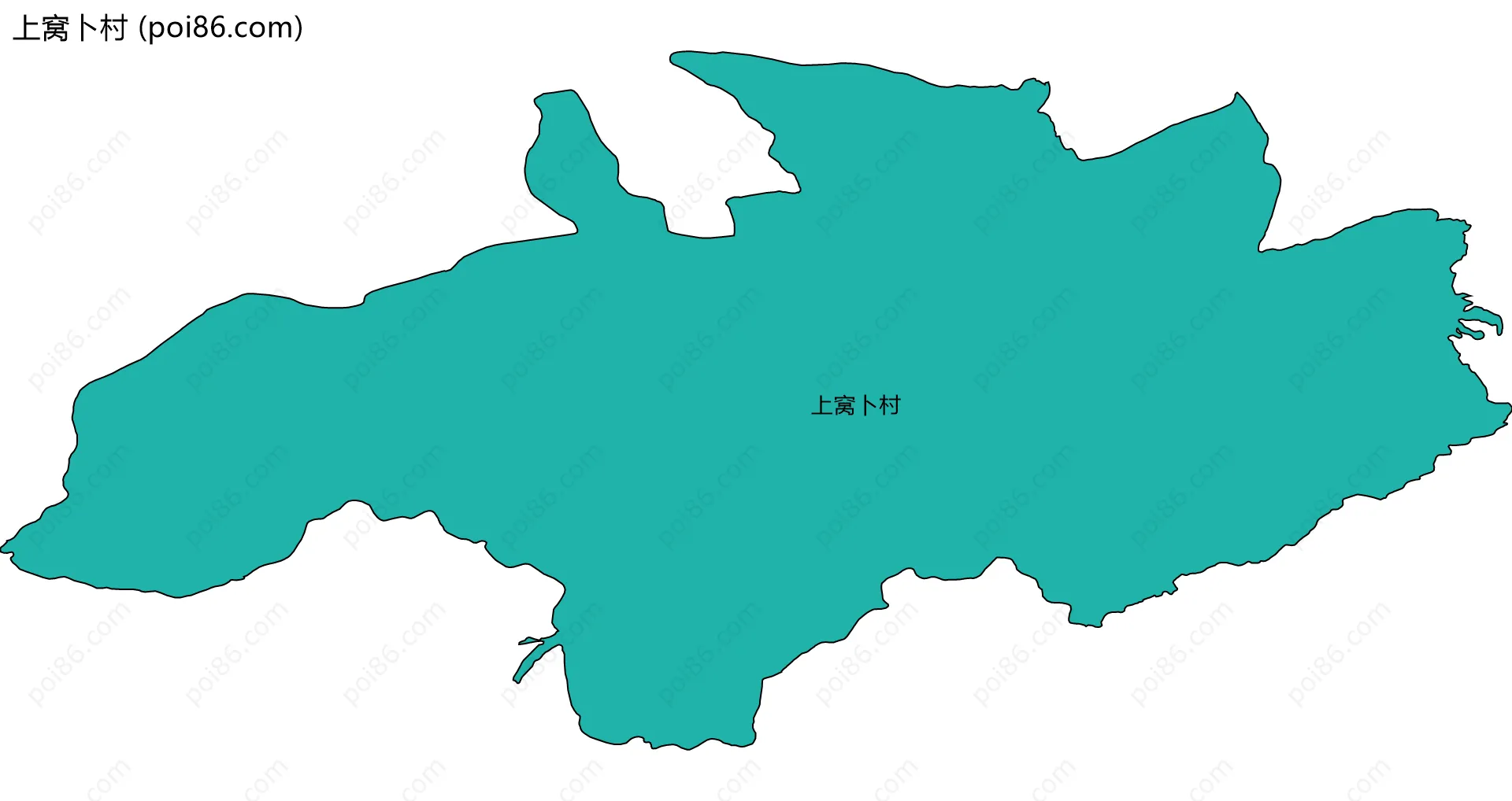 上窝卜村边界地图