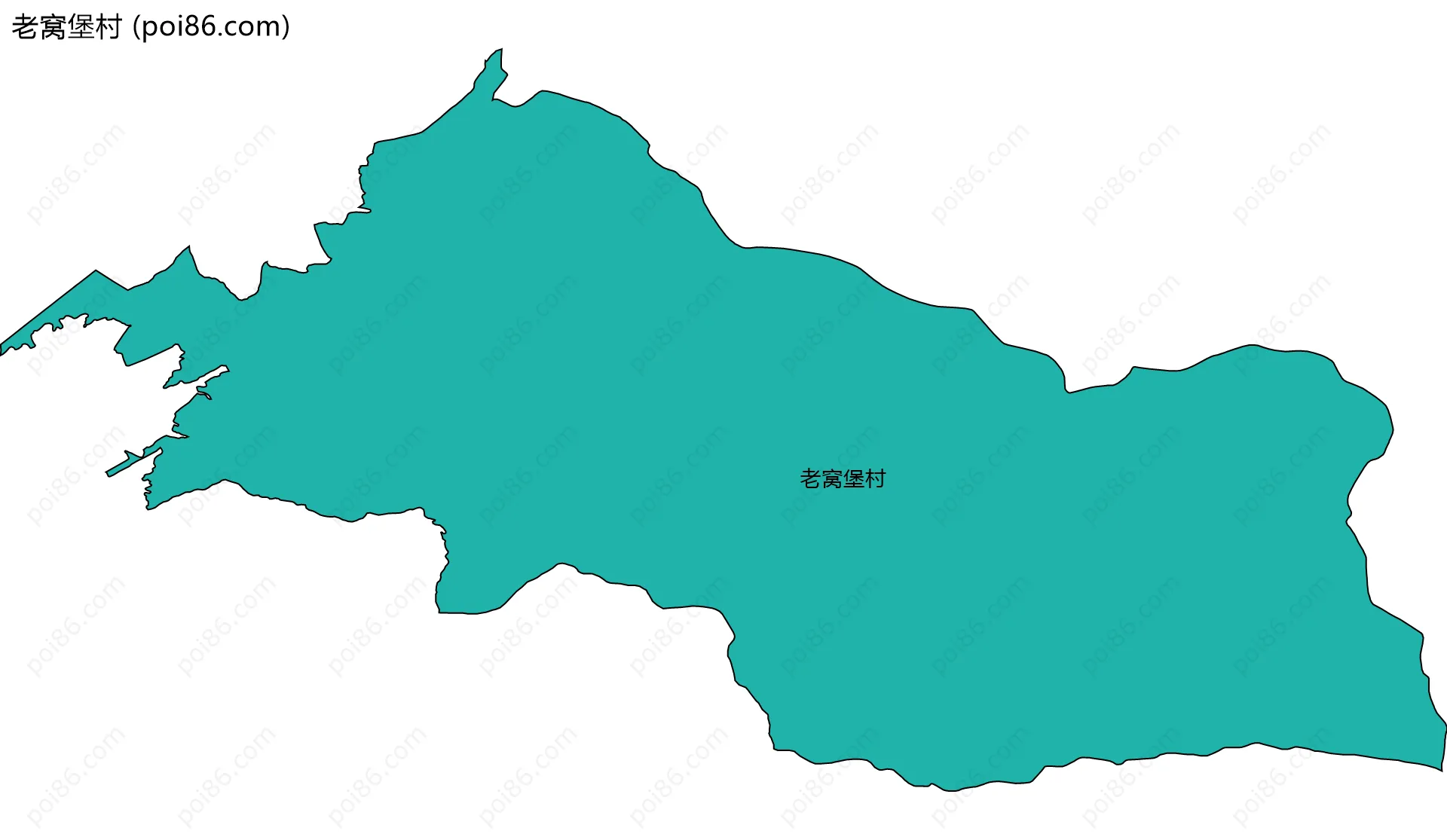 老窝堡村边界地图