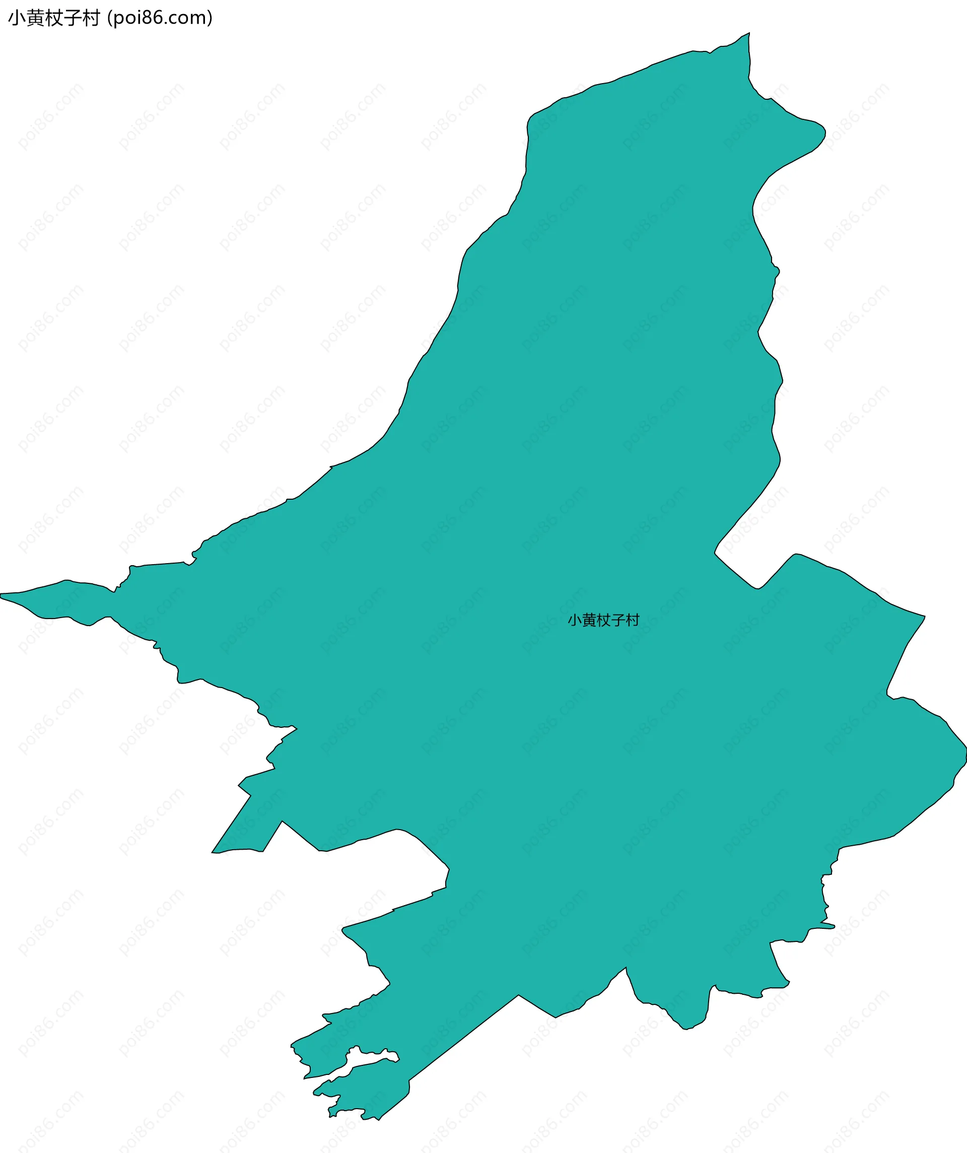 小黄杖子村边界地图