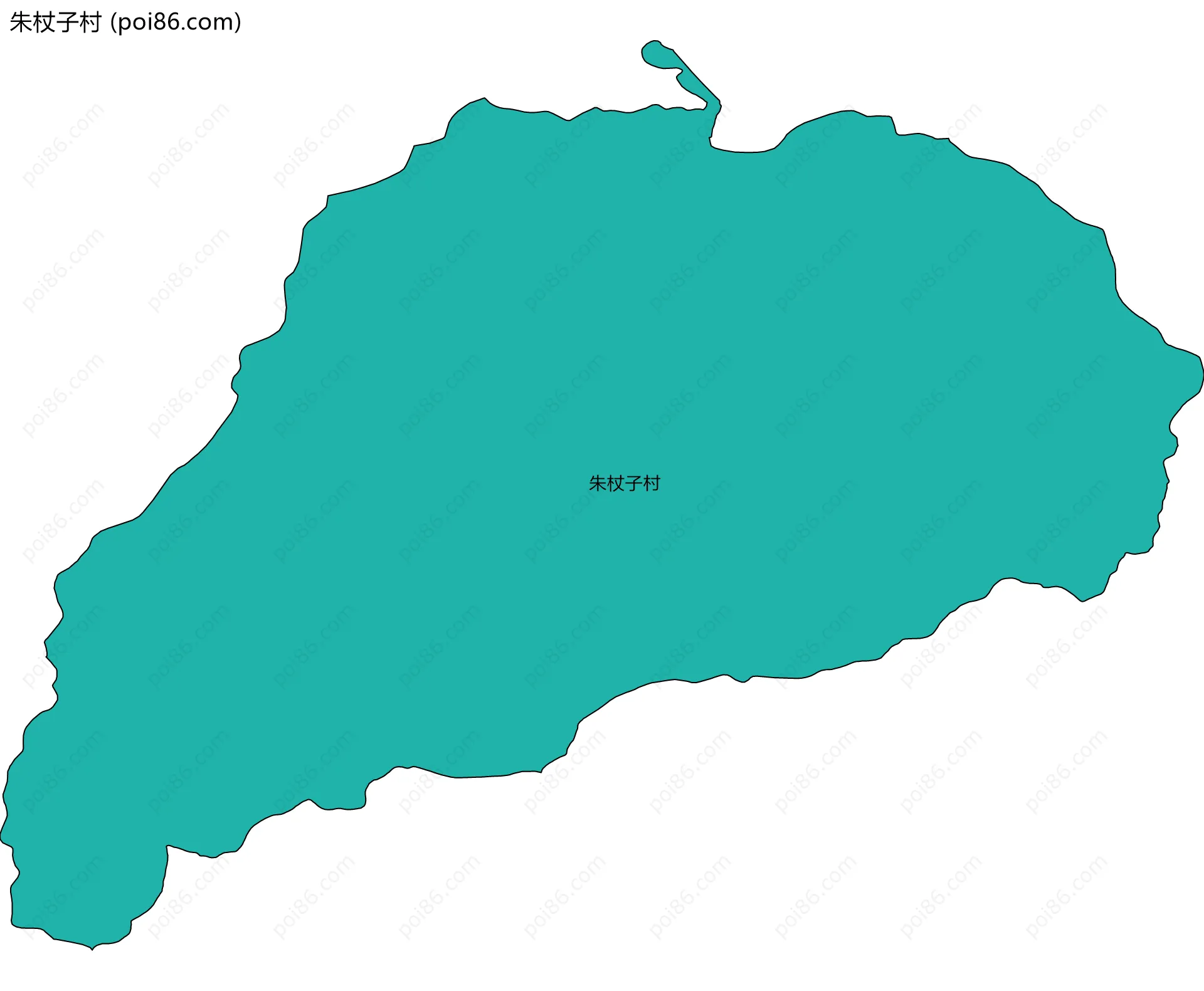 朱杖子村边界地图