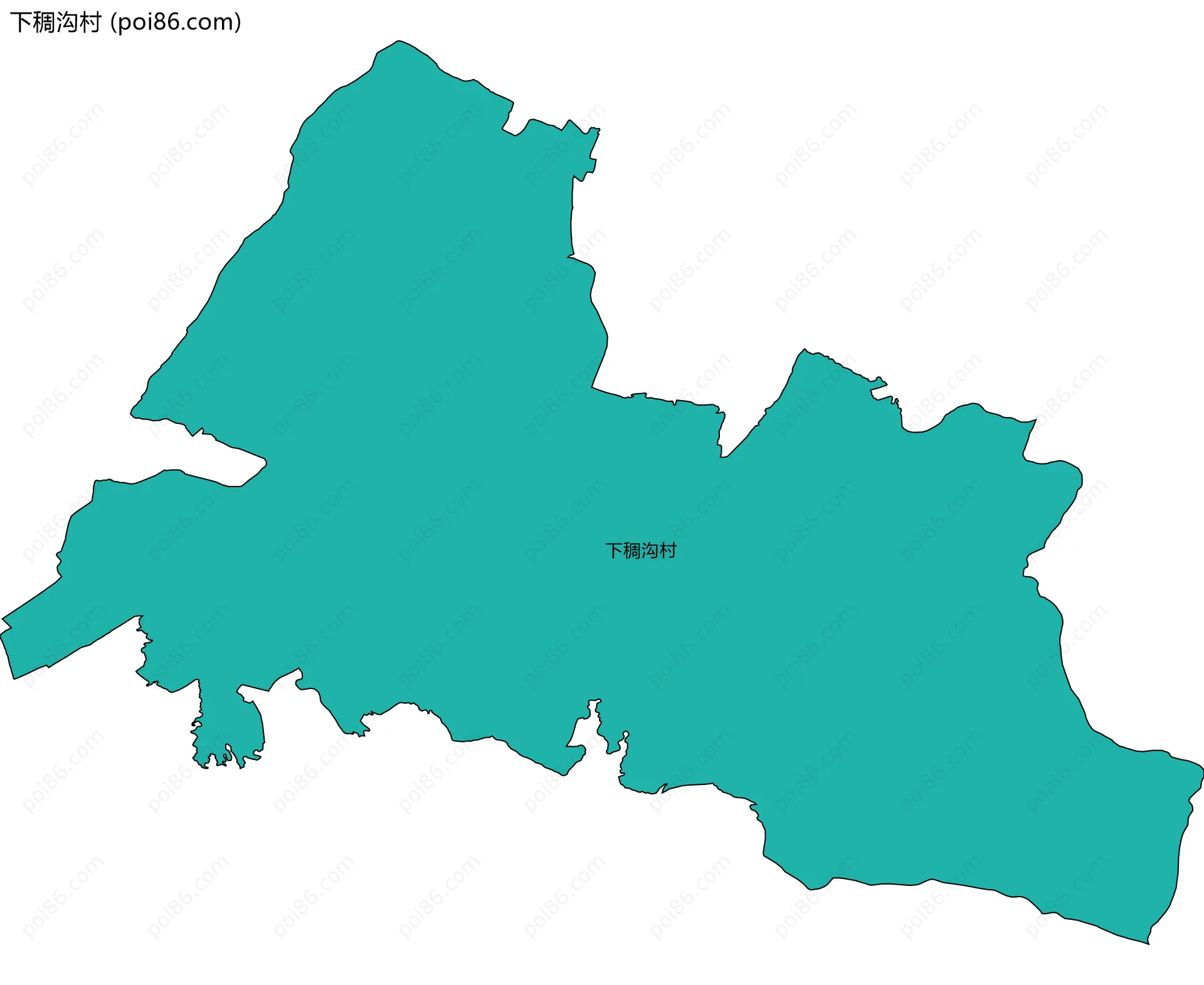 下稠沟村边界地图