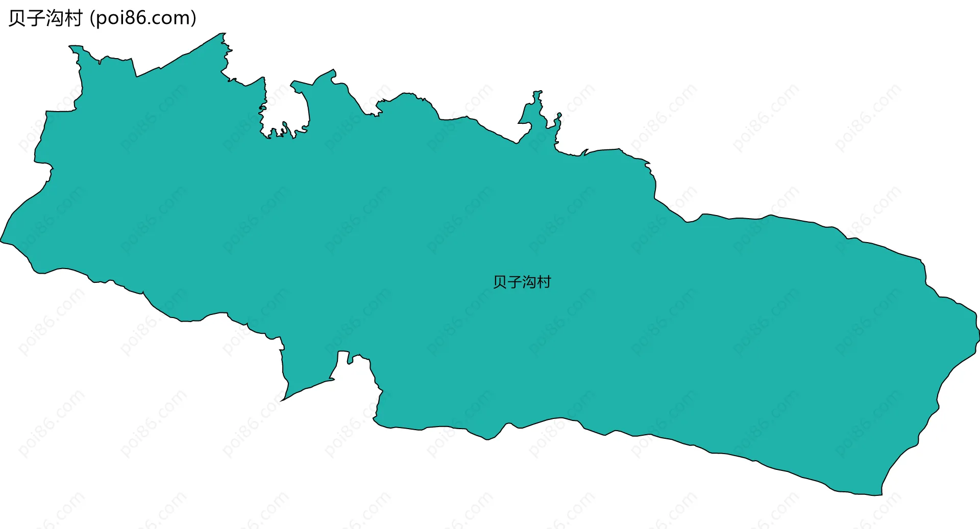 贝子沟村边界地图