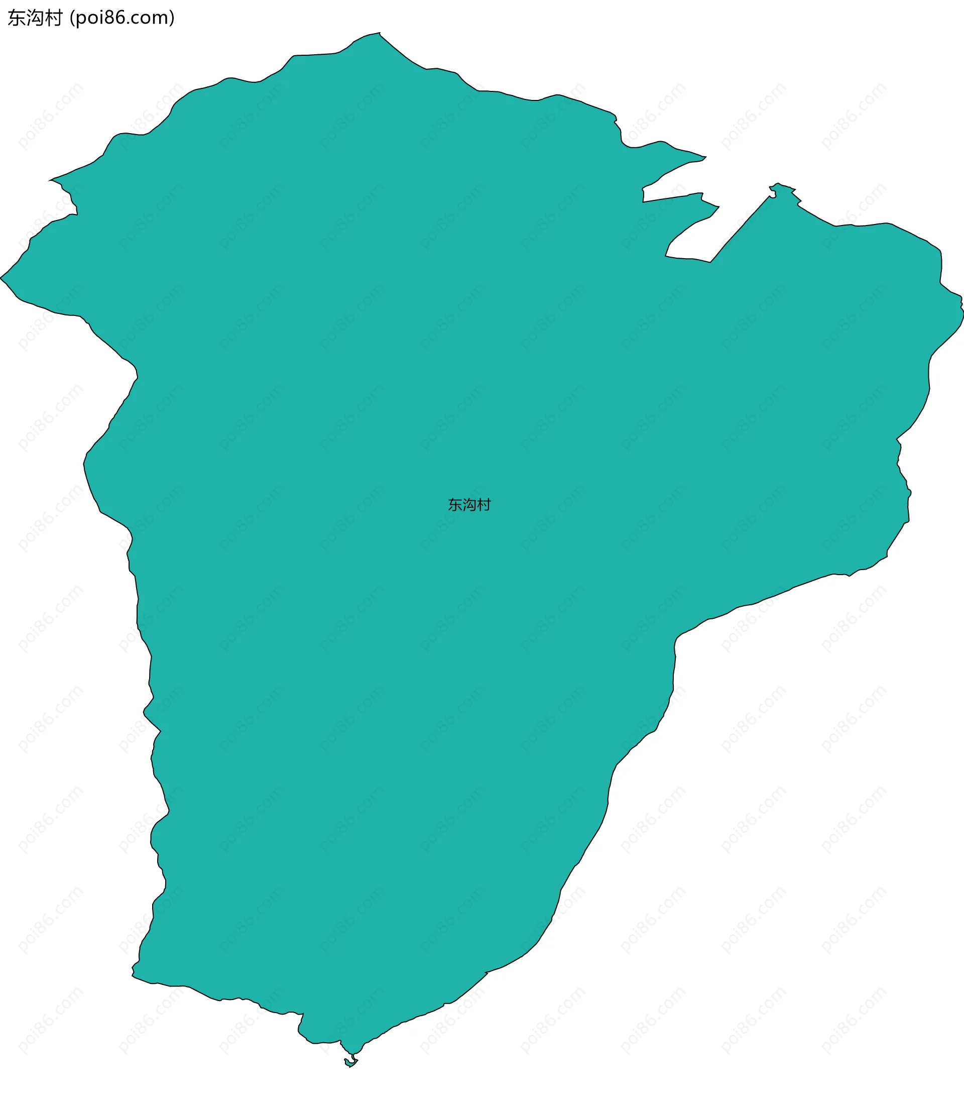 东沟村边界地图