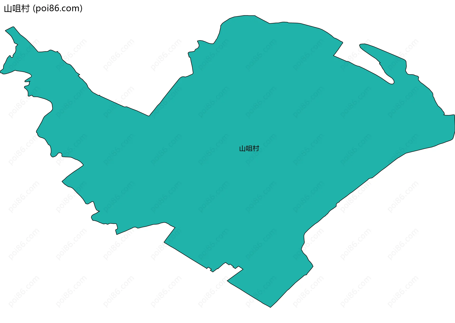 山咀村边界地图
