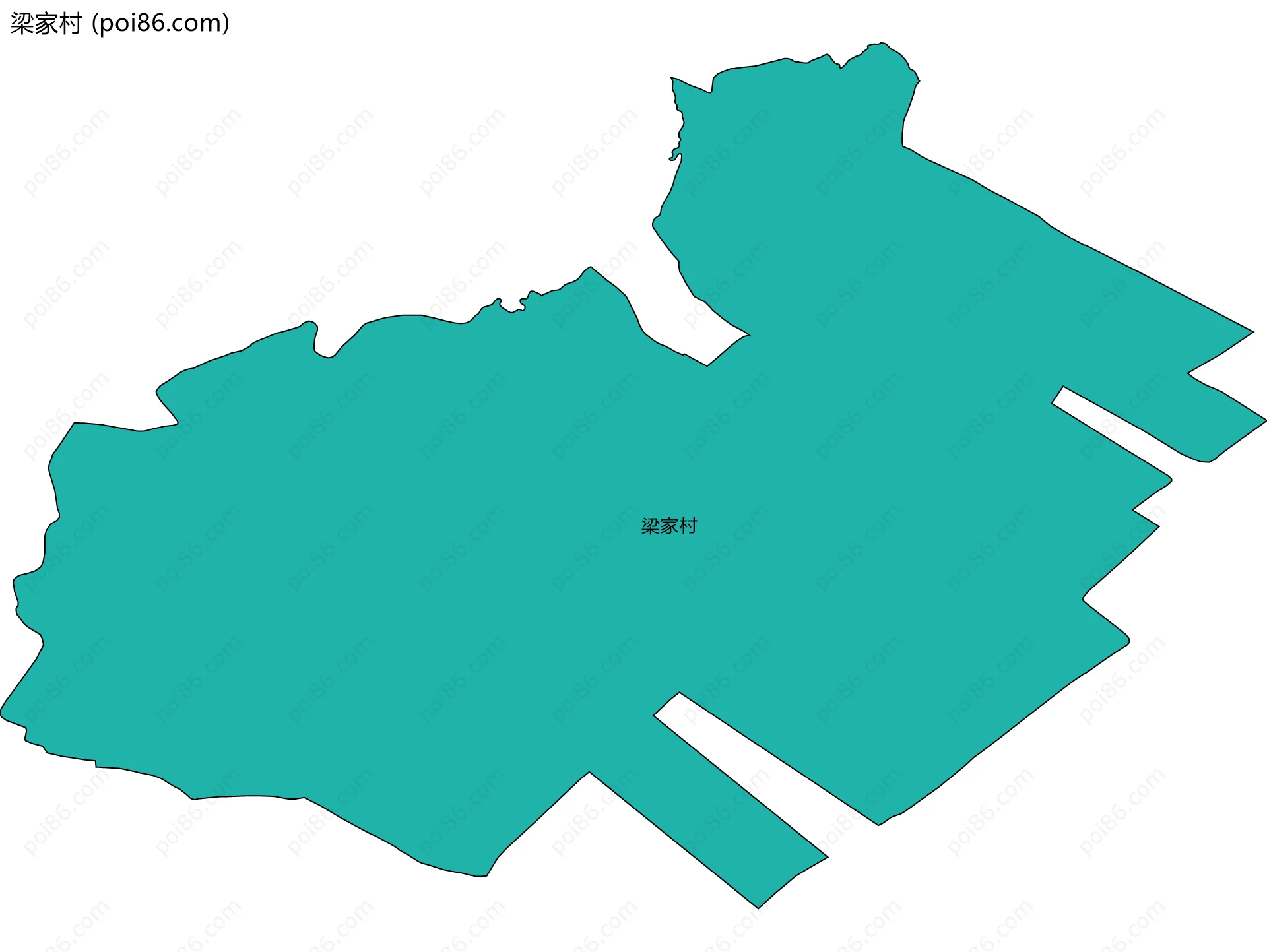 梁家村边界地图