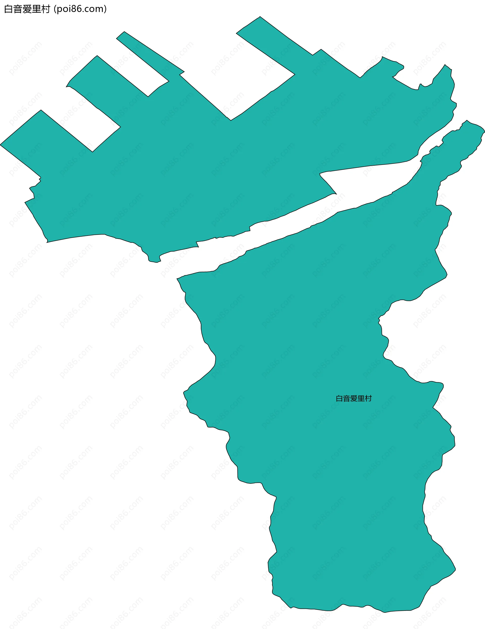 白音爱里村边界地图