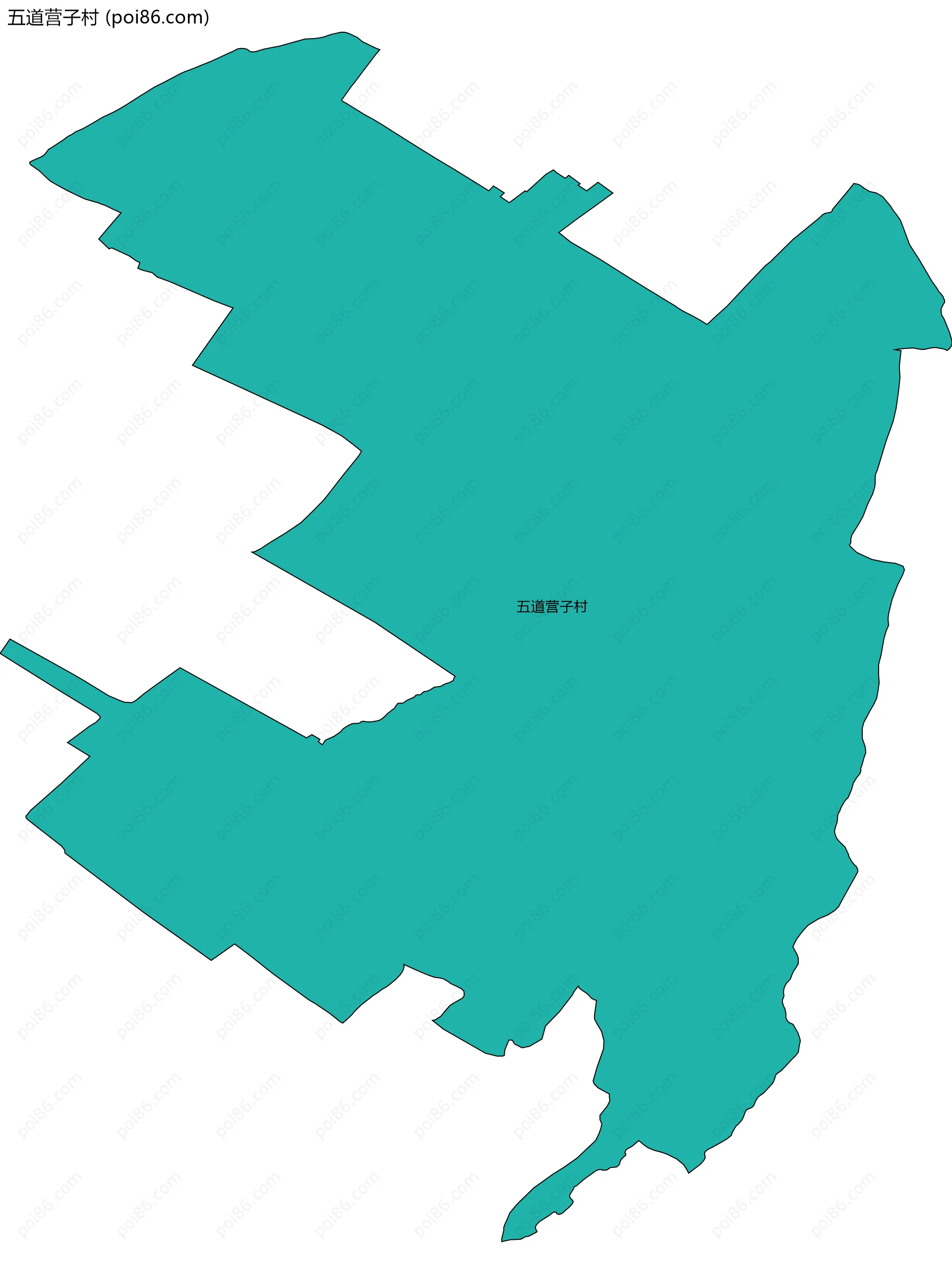 五道营子村边界地图