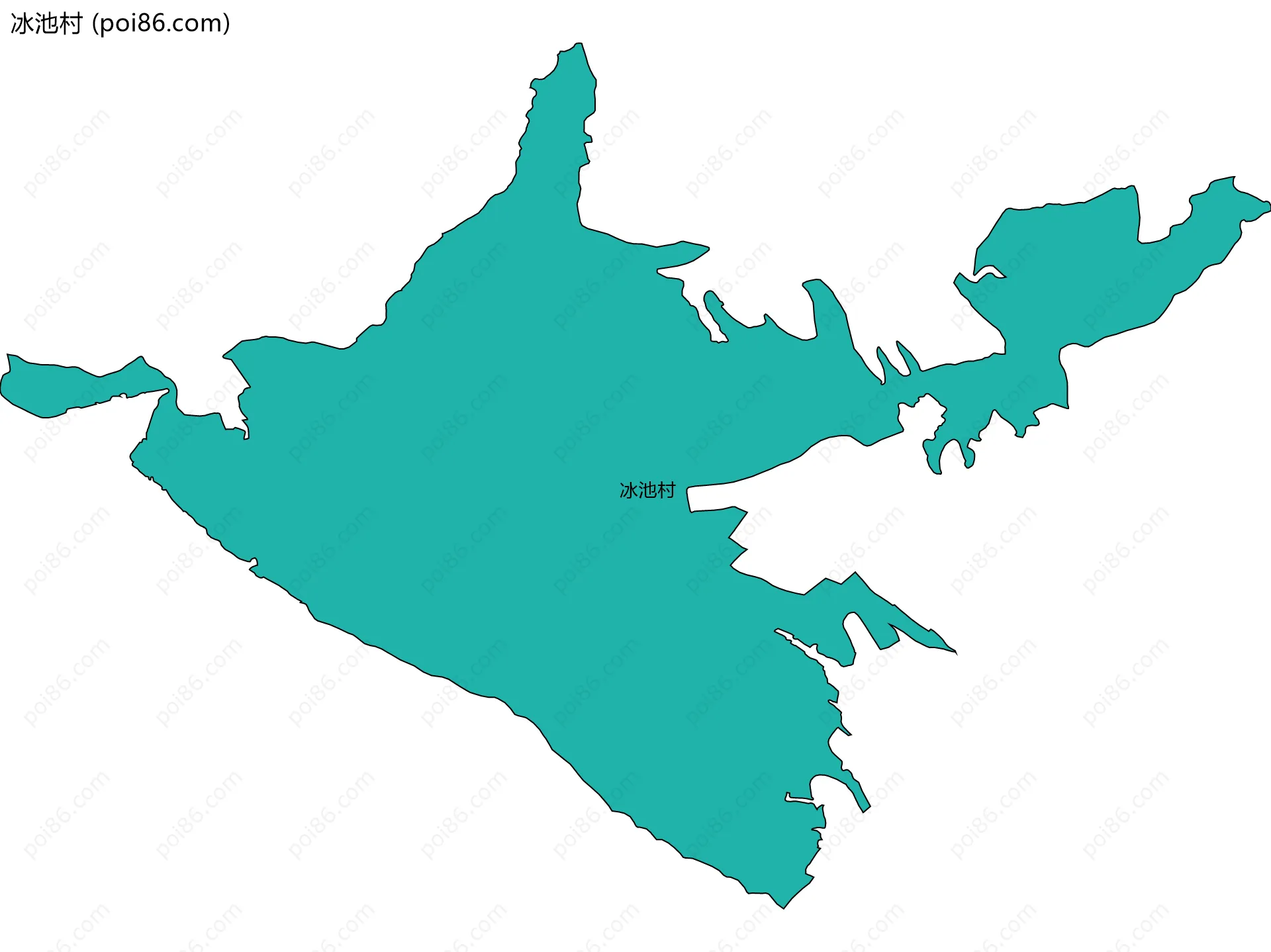 冰池村边界地图