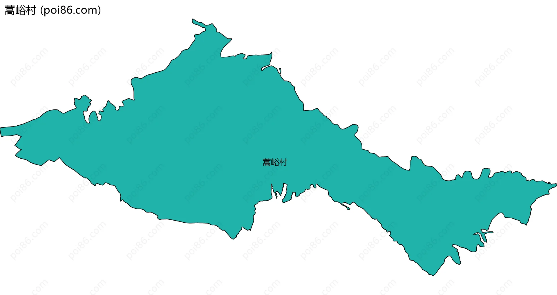 蒿峪村边界地图