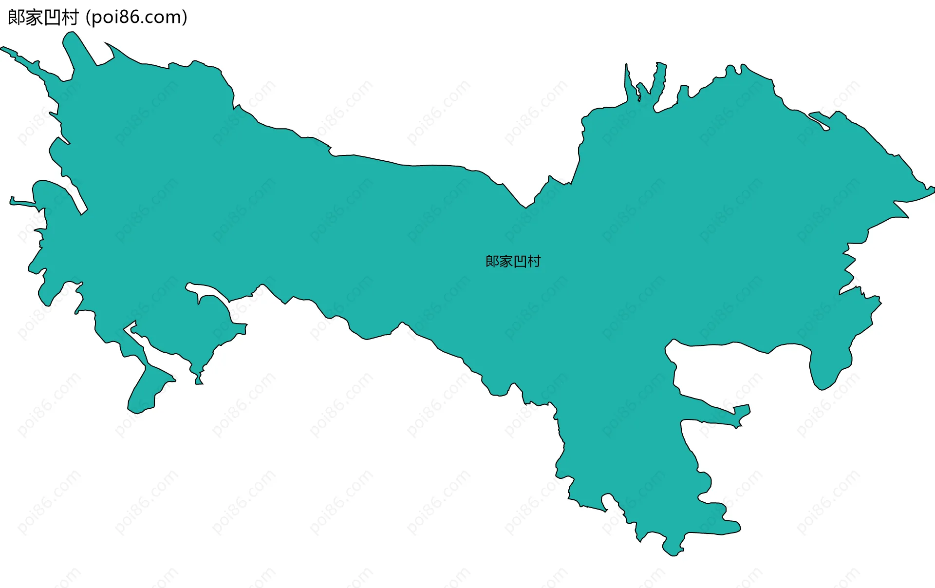 郞家凹村边界地图