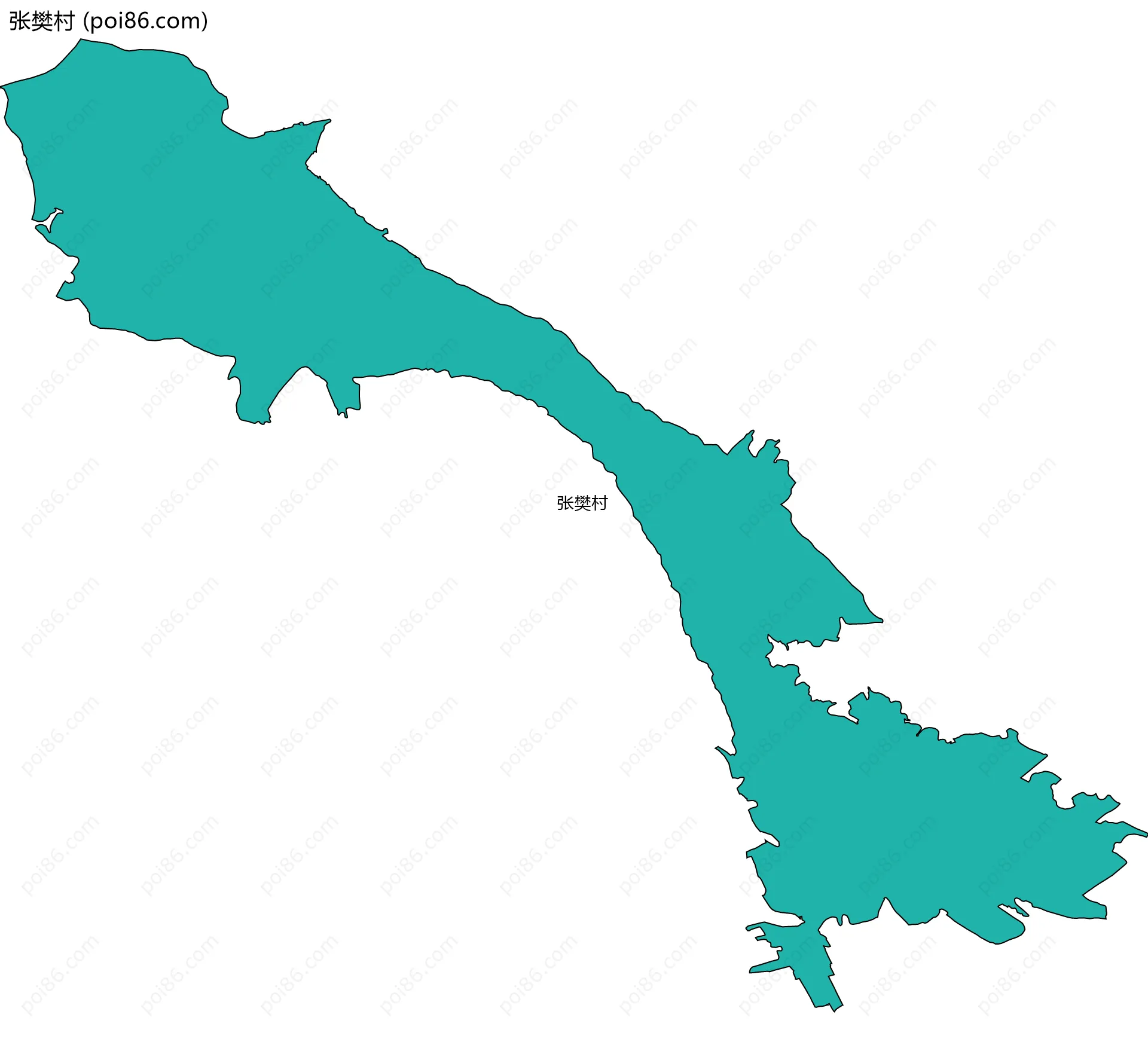 张樊村边界地图