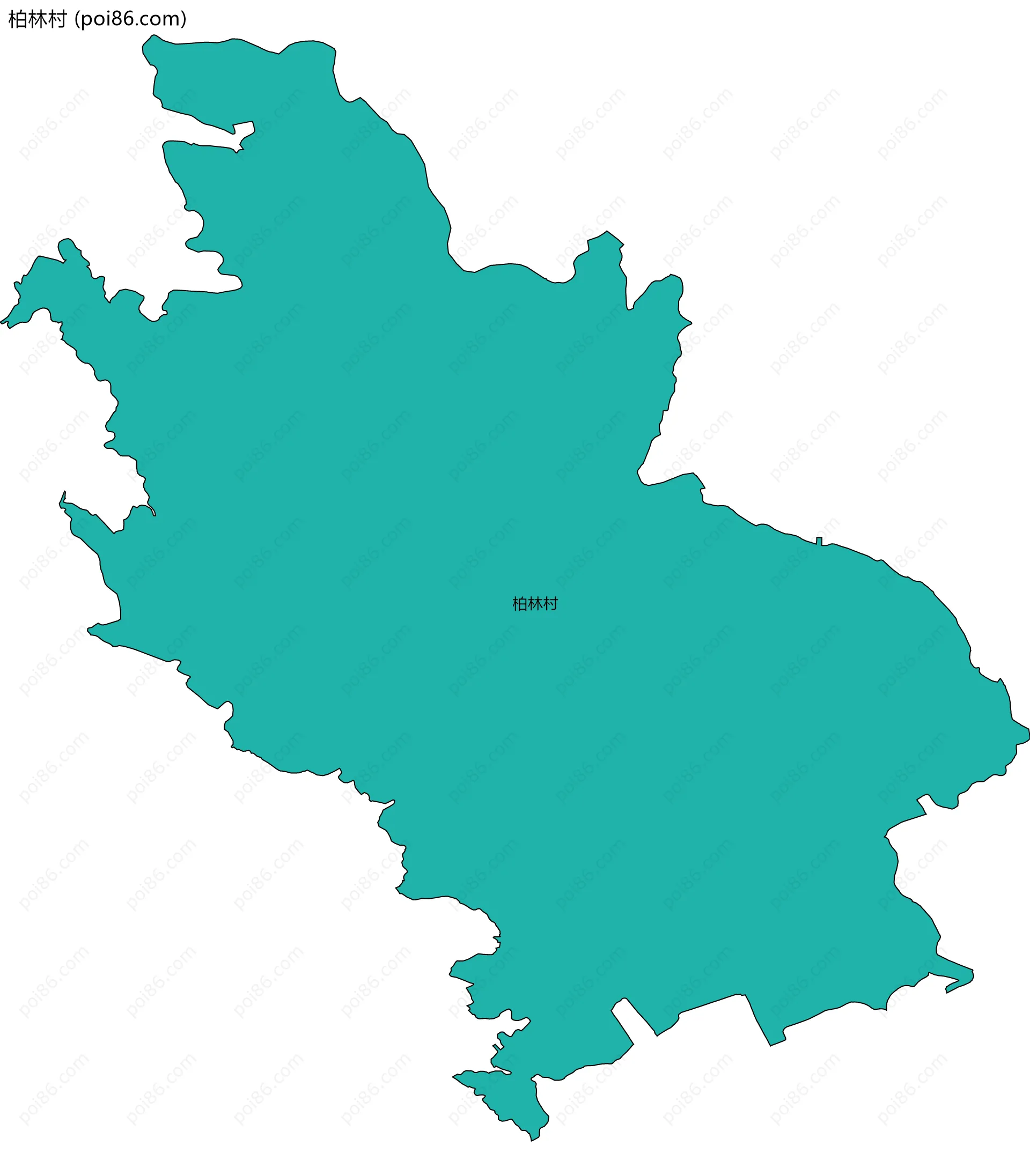 柏林村边界地图