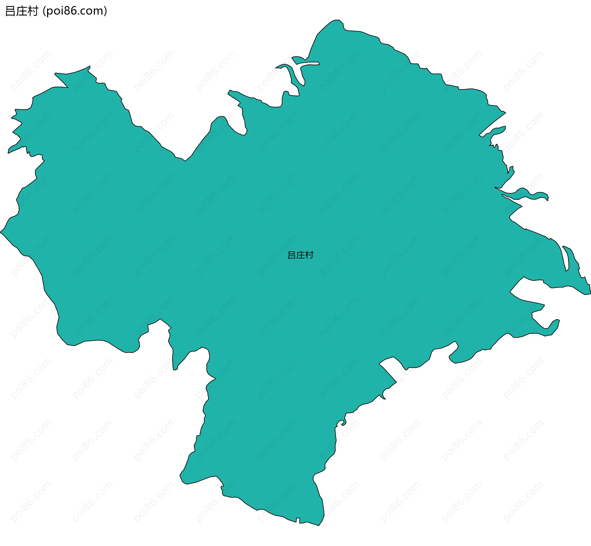 吕庄村边界地图