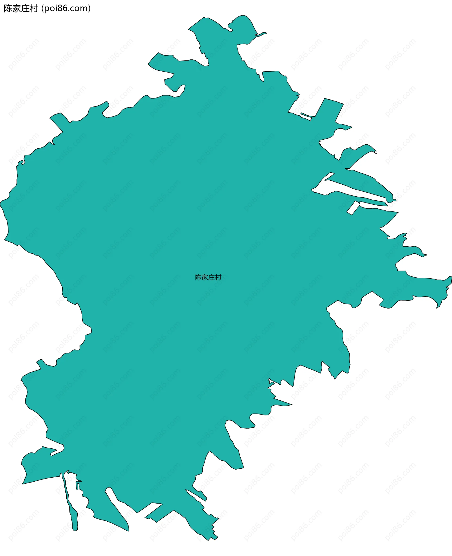陈家庄村边界地图