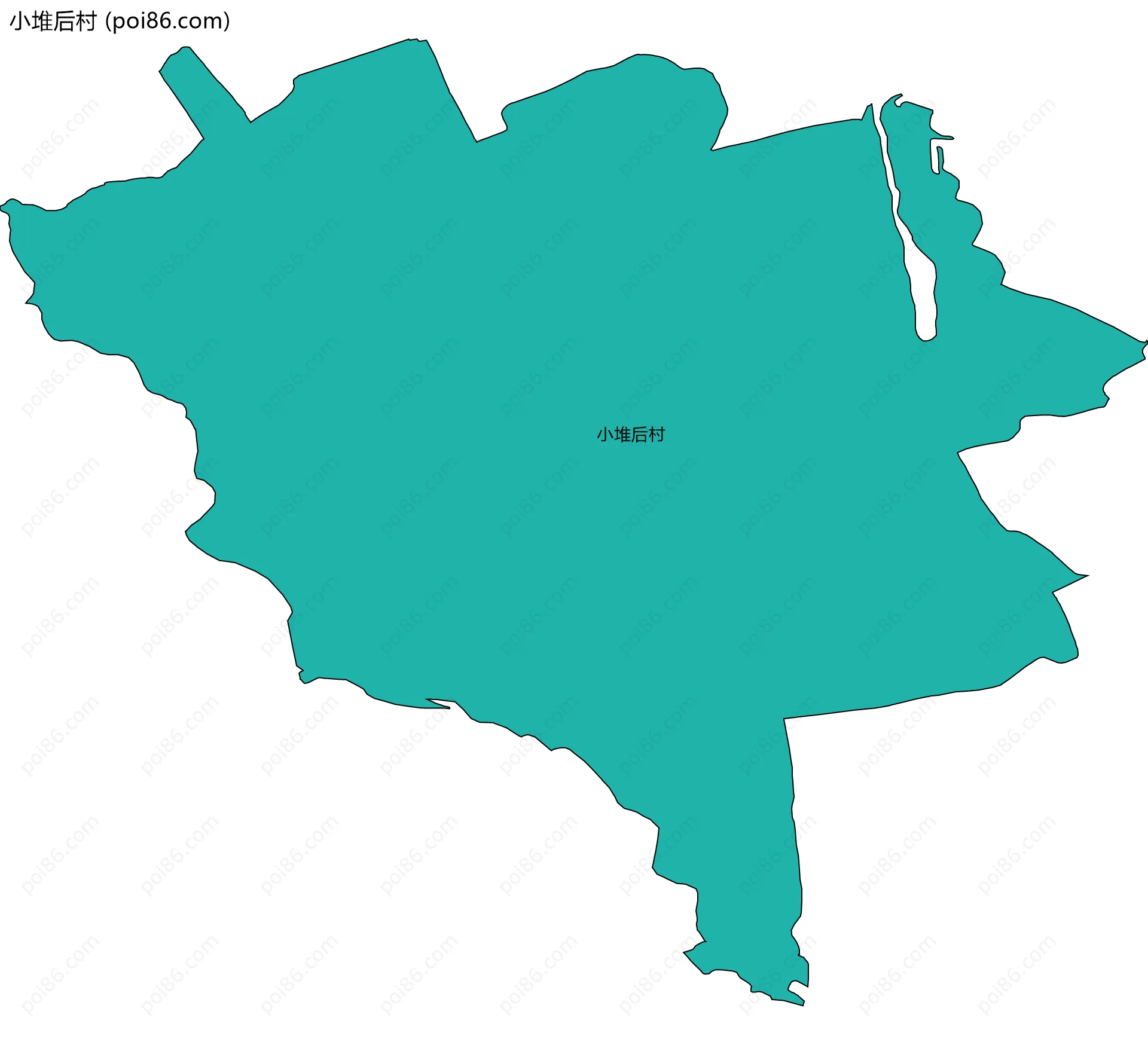 小堆后村边界地图