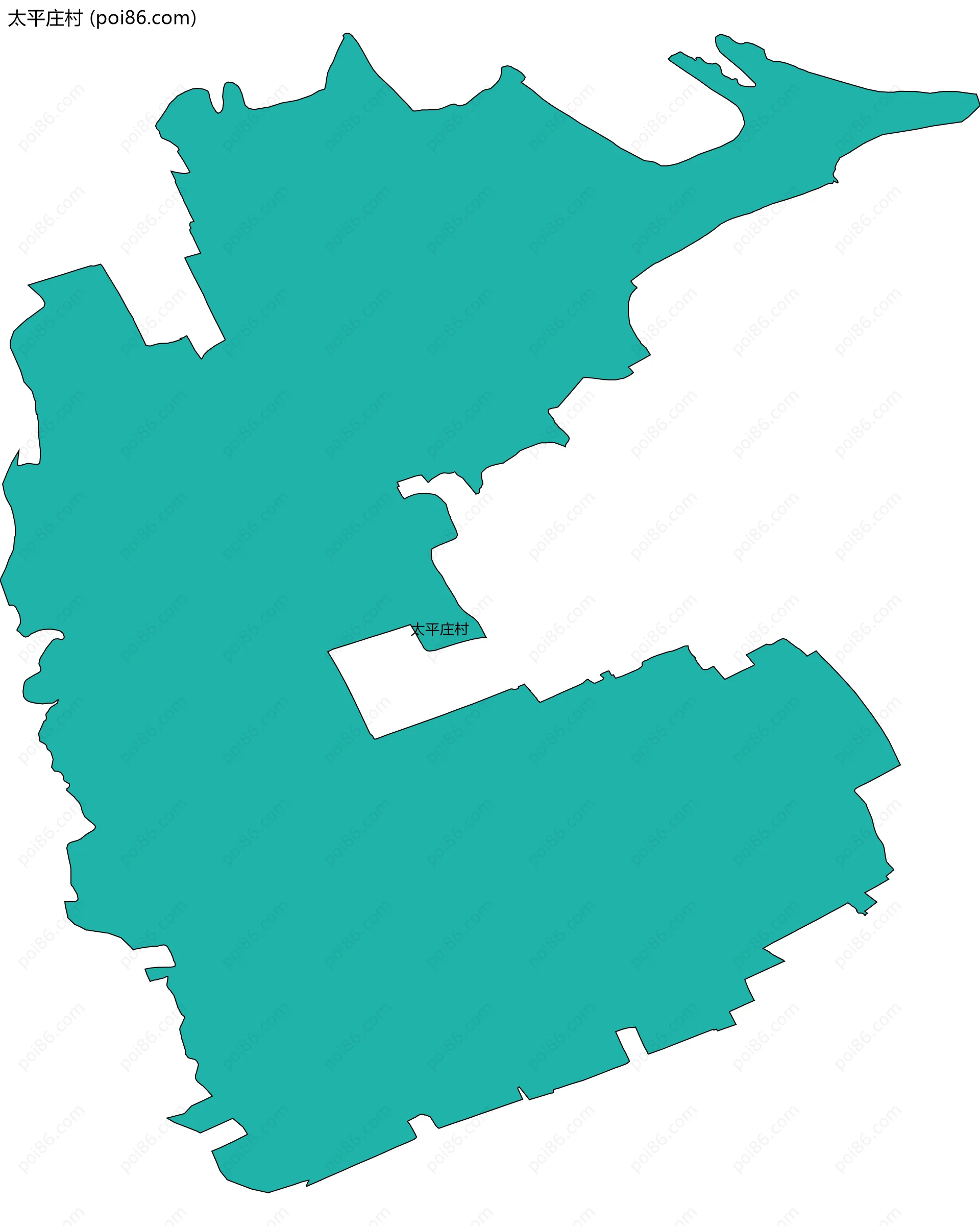 太平庄村边界地图