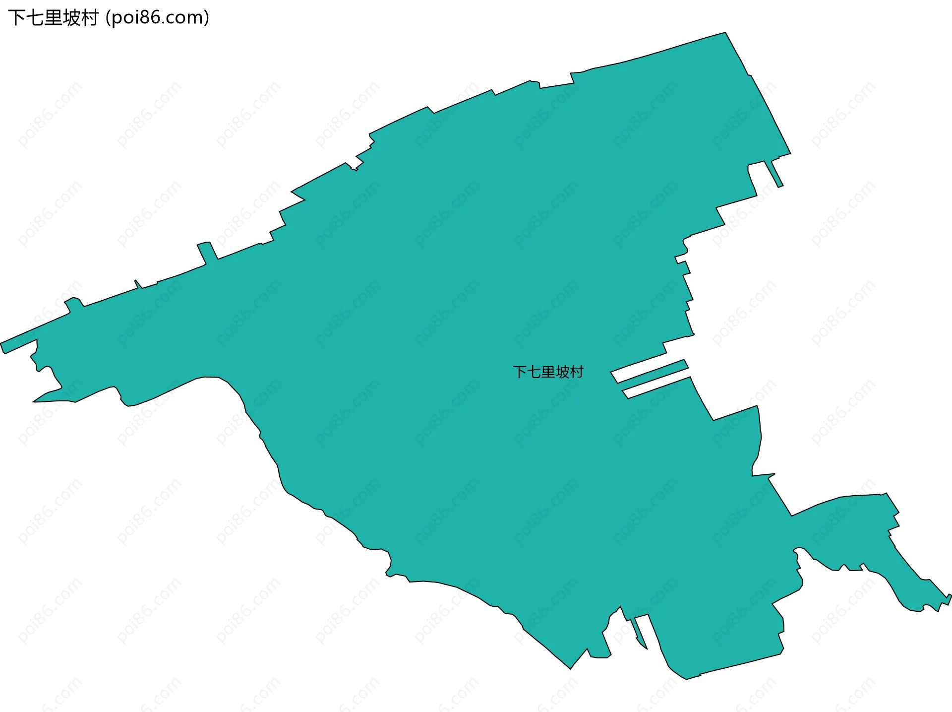 下七里坡村边界地图
