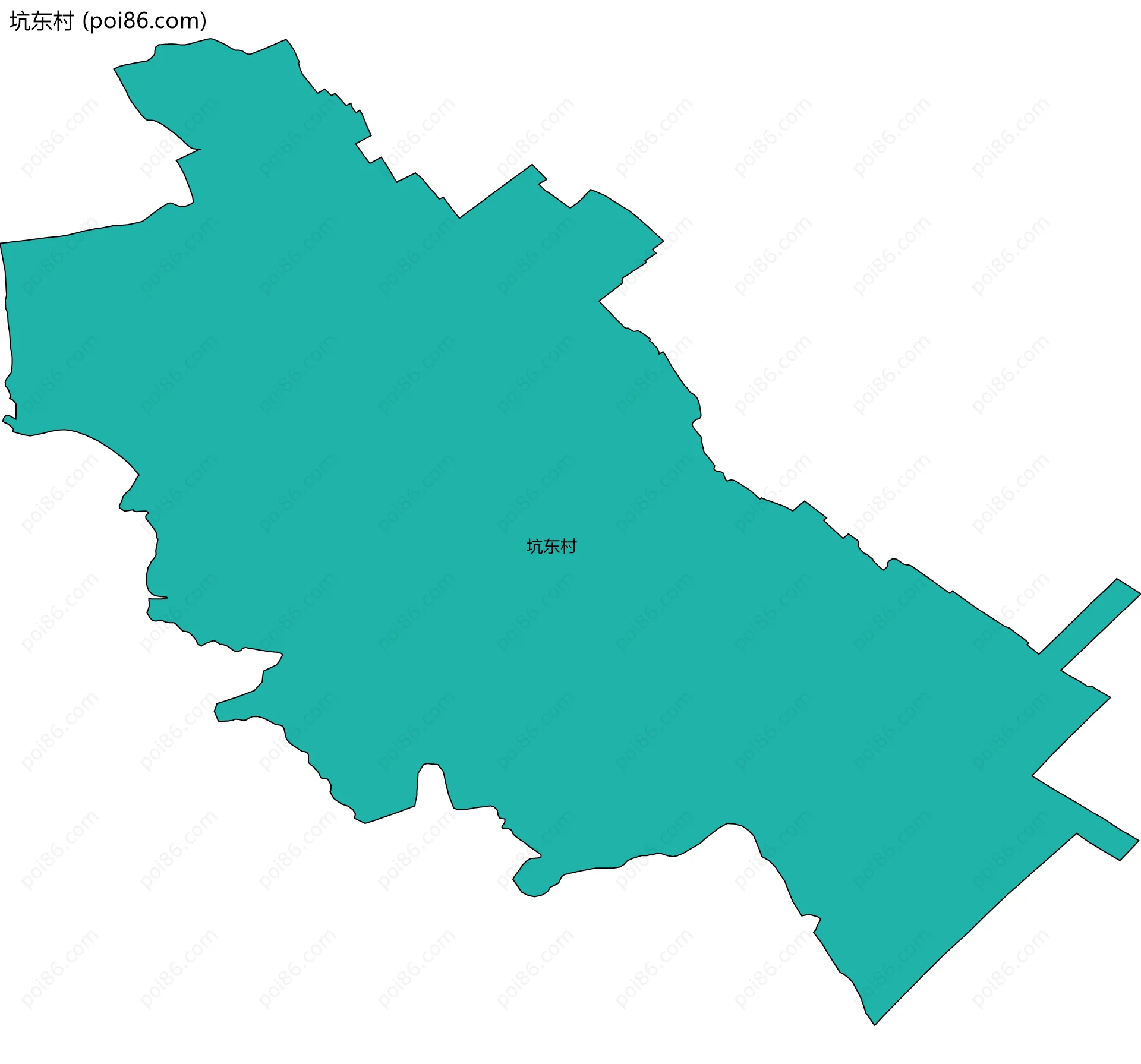 坑东村边界地图