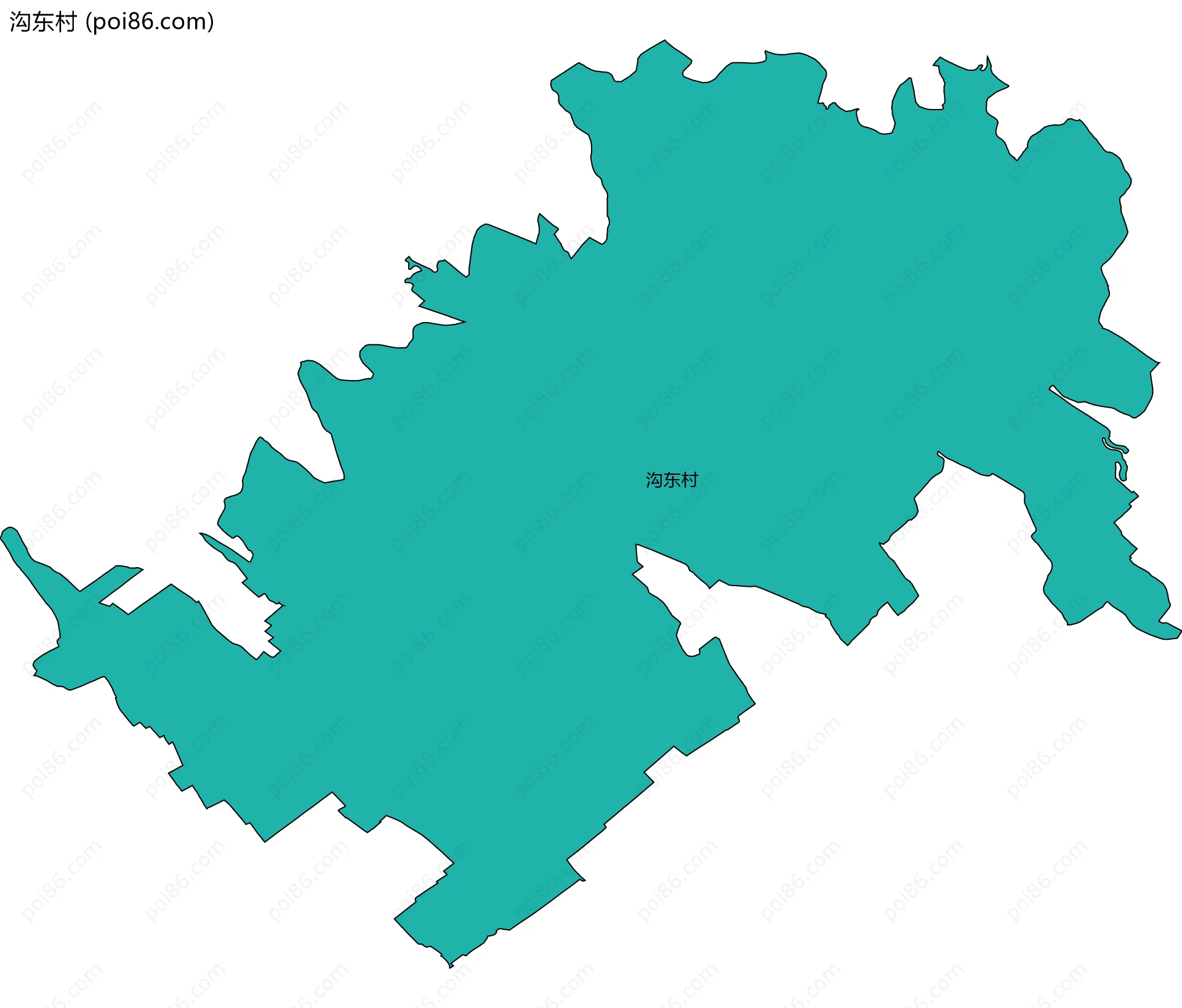 沟东村边界地图