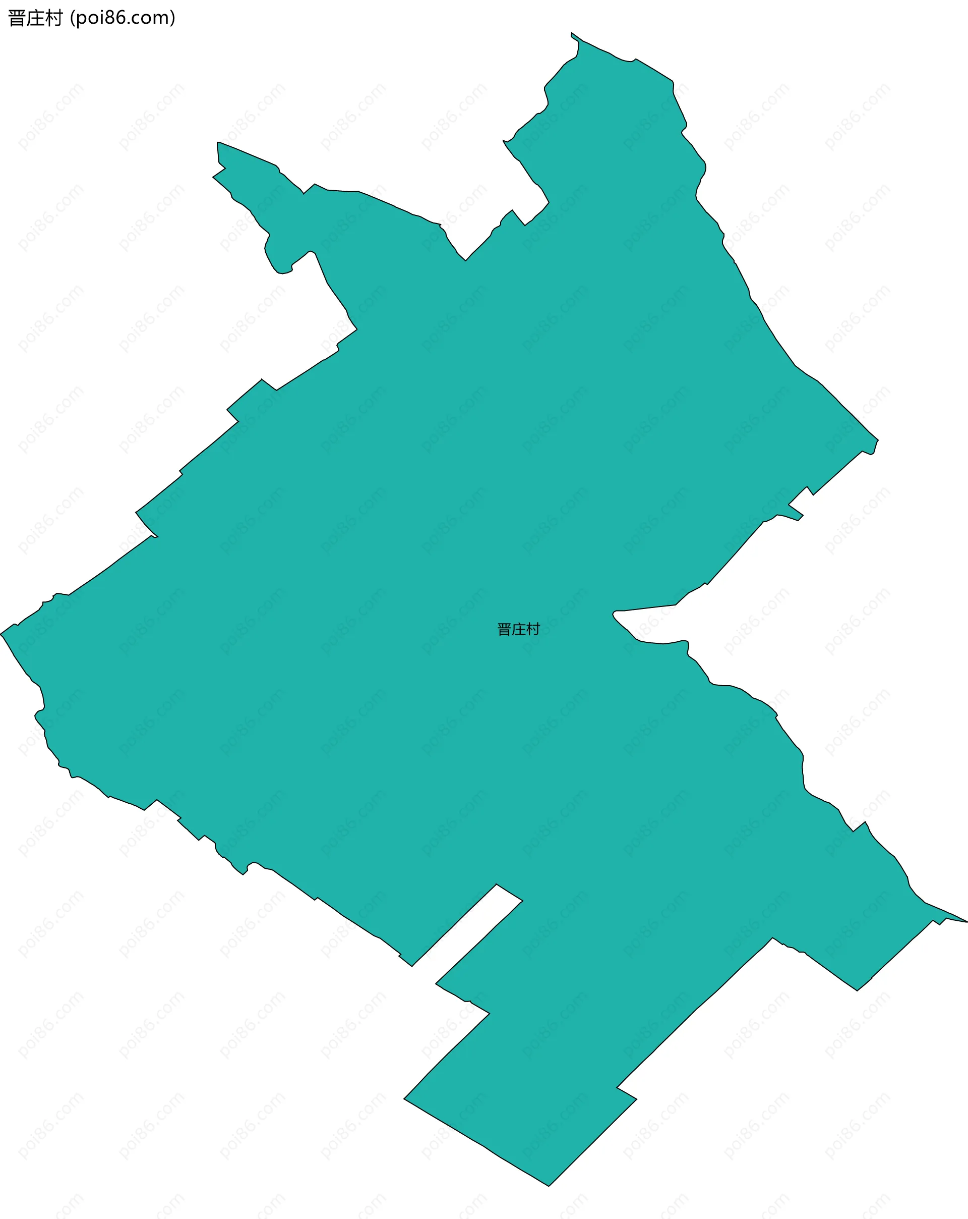 晋庄村边界地图