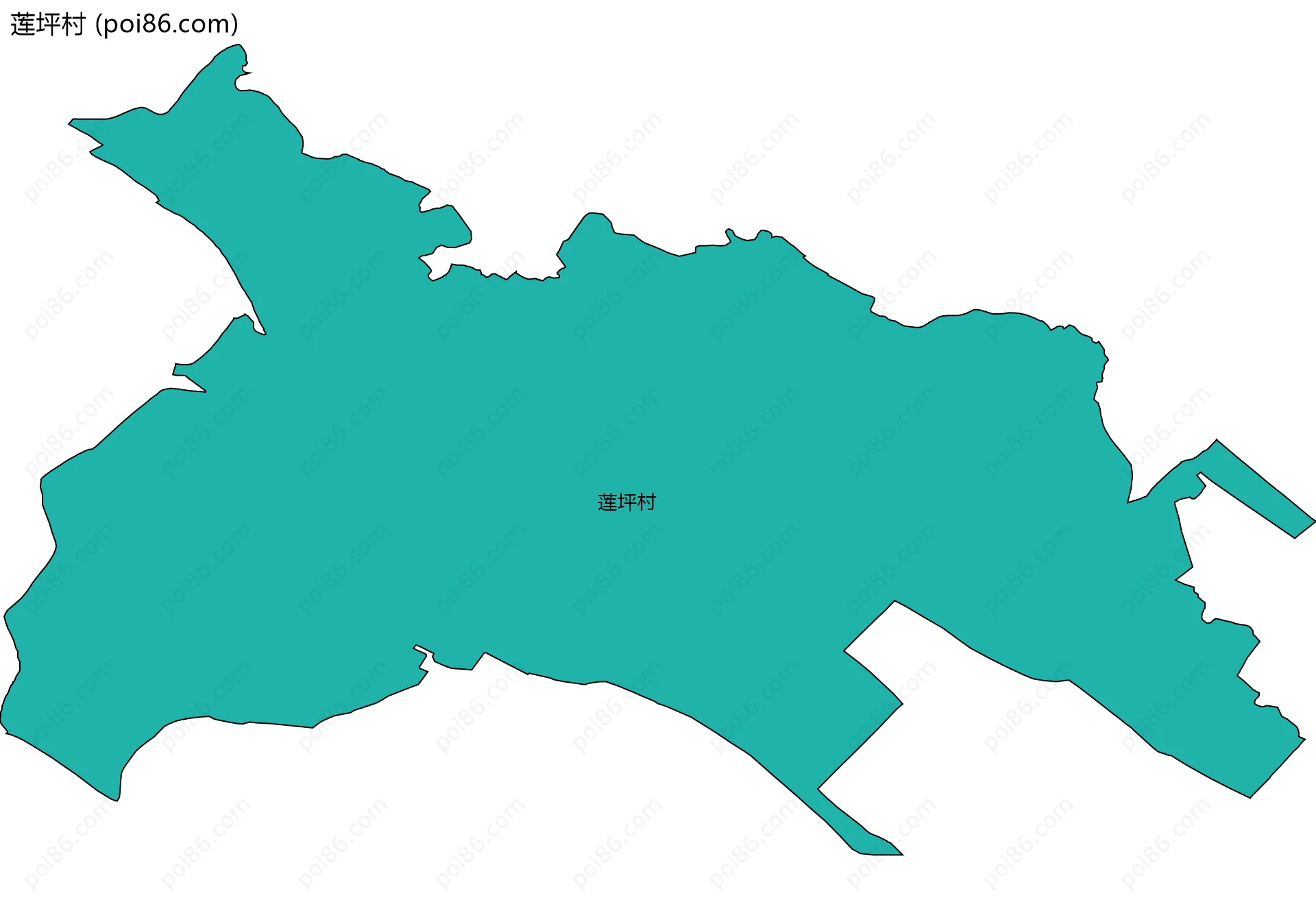 莲坪村边界地图