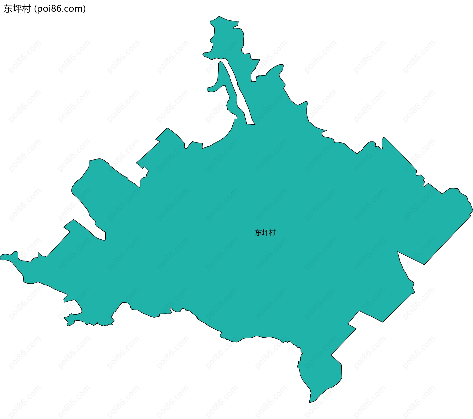 东坪村边界地图