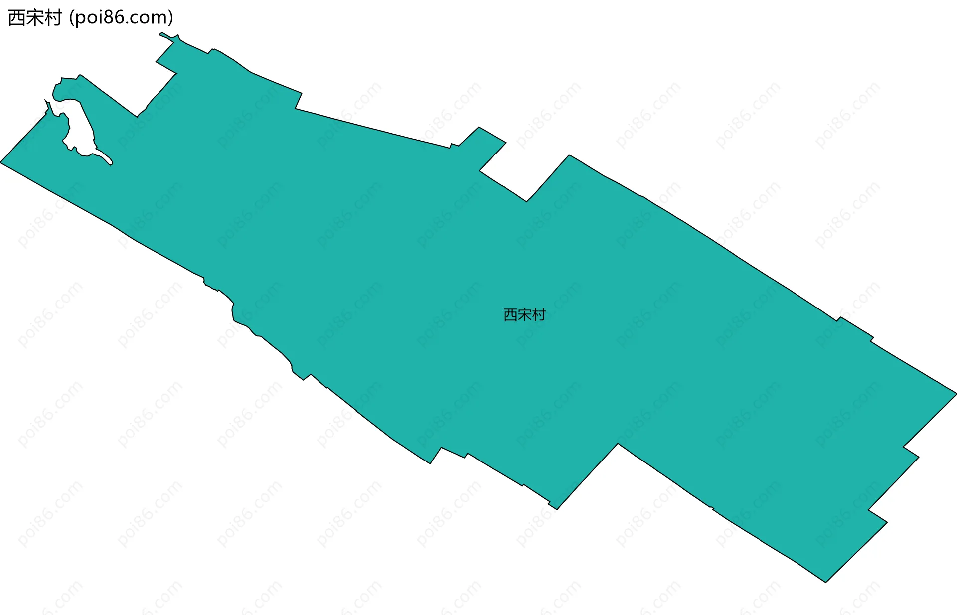 西宋村边界地图