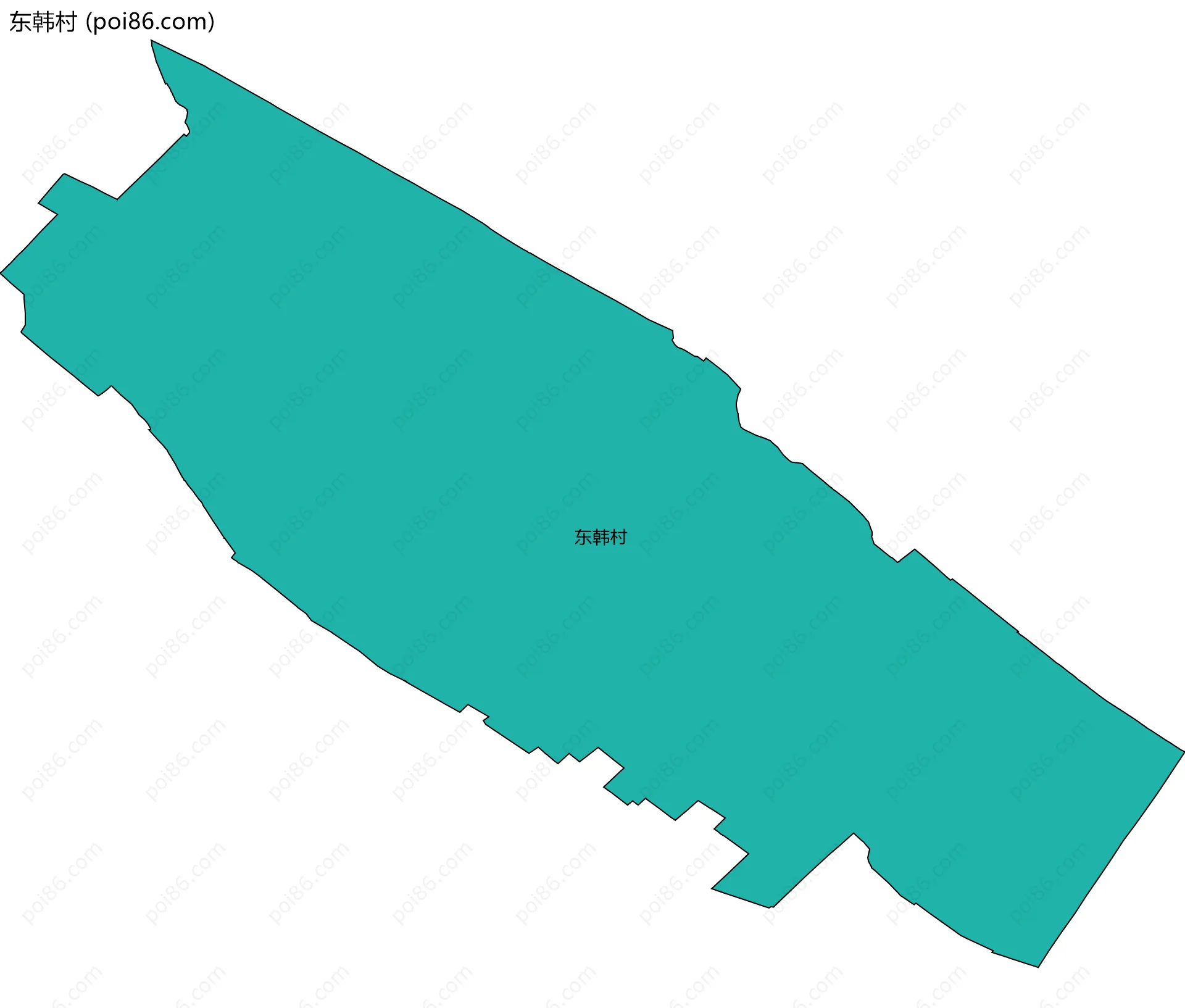 东韩村边界地图
