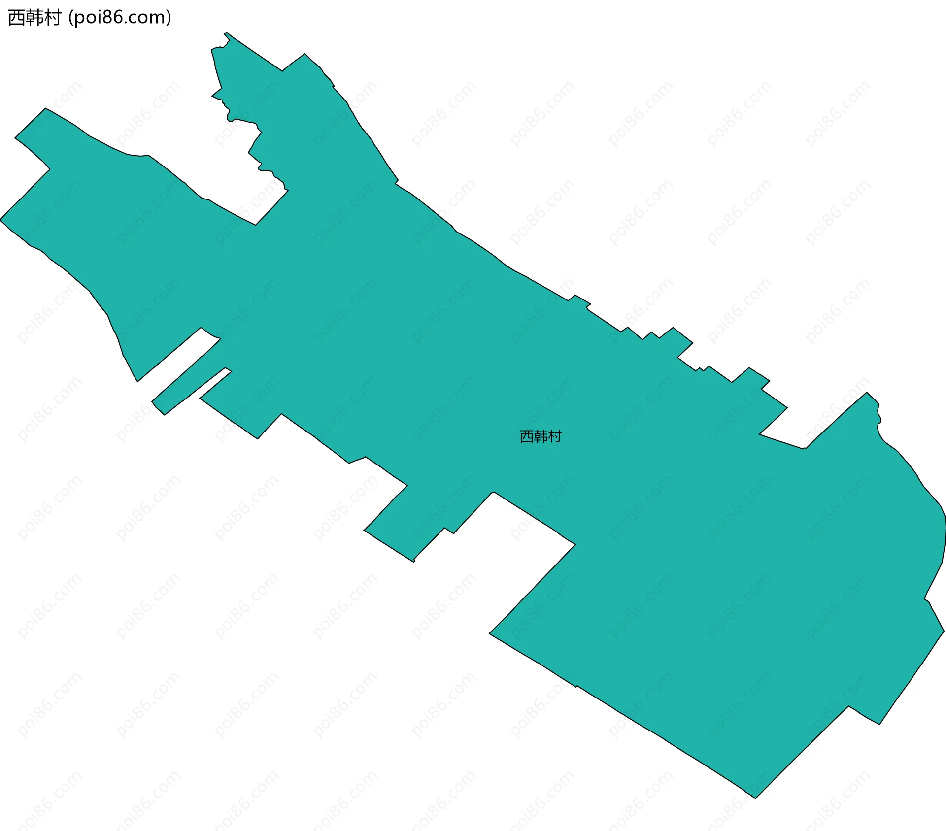 西韩村边界地图