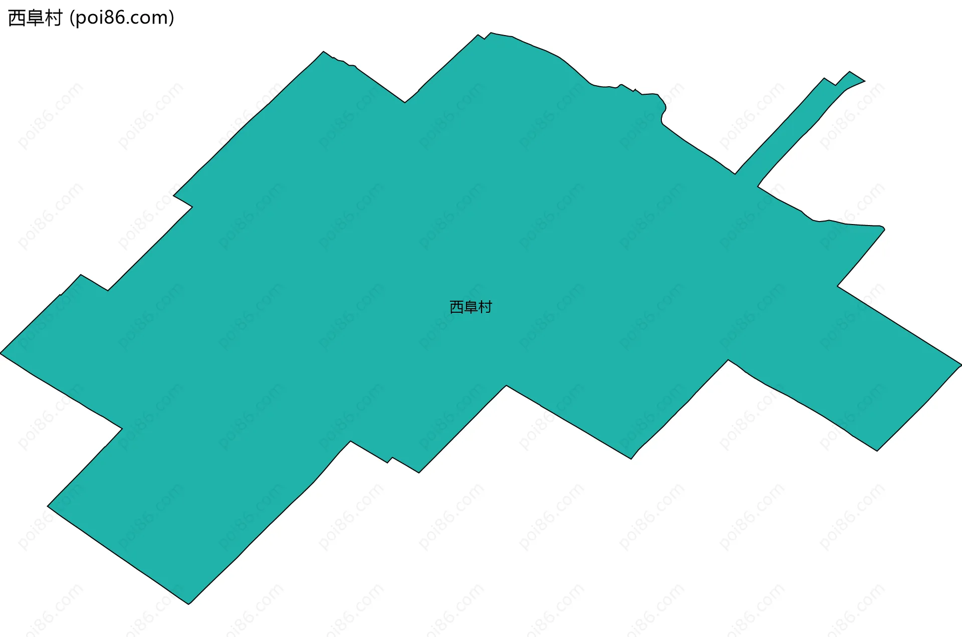 西阜村边界地图