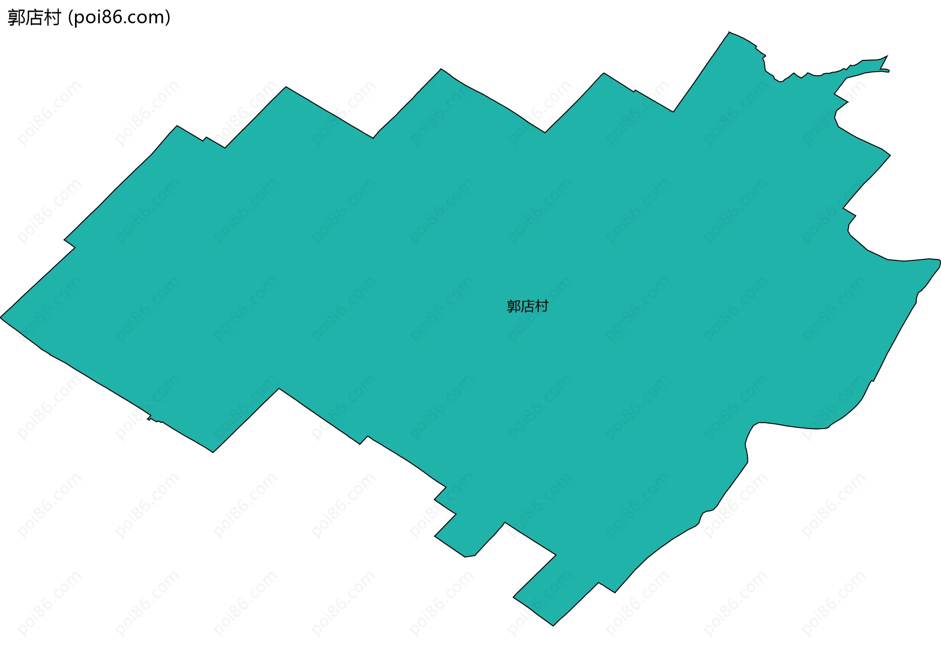 郭店村边界地图
