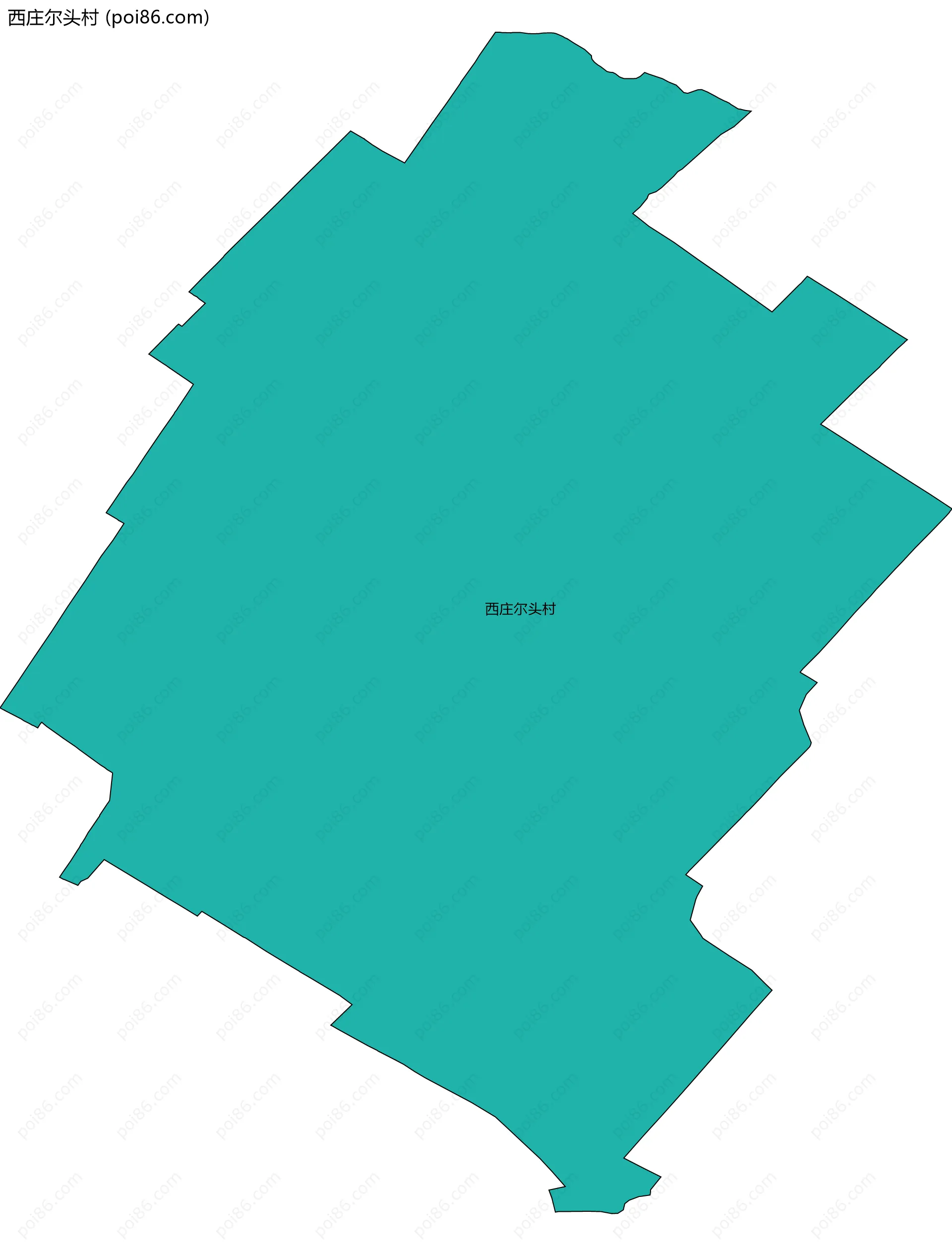 西庄尔头村边界地图