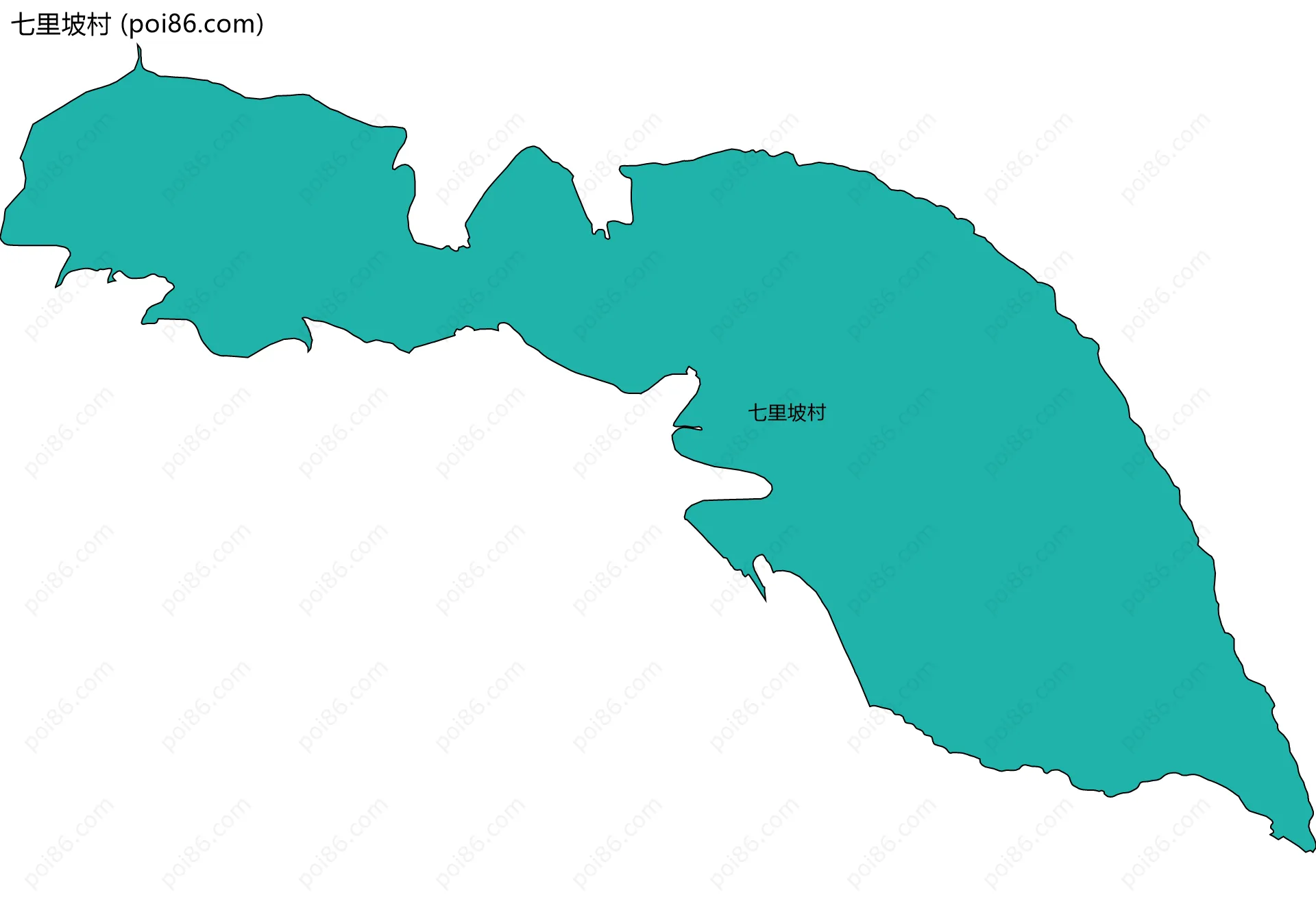七里坡村边界地图