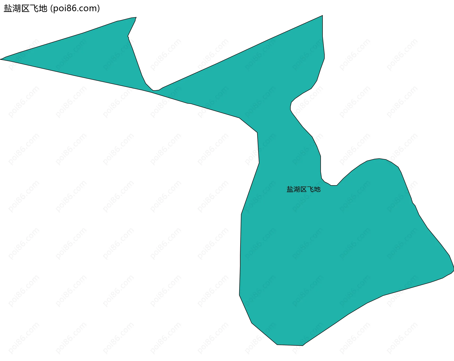 盐湖区飞地边界地图
