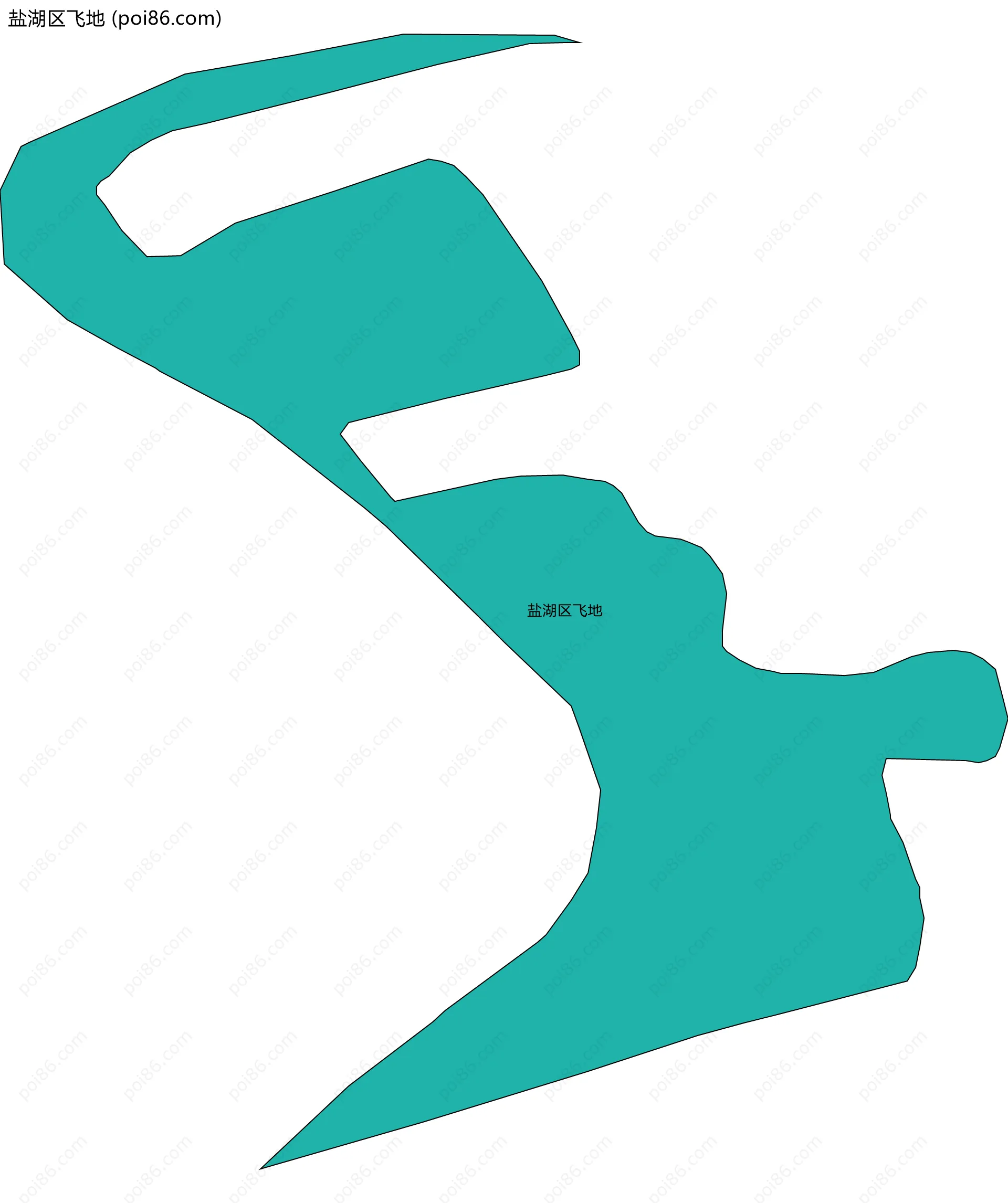 盐湖区飞地边界地图