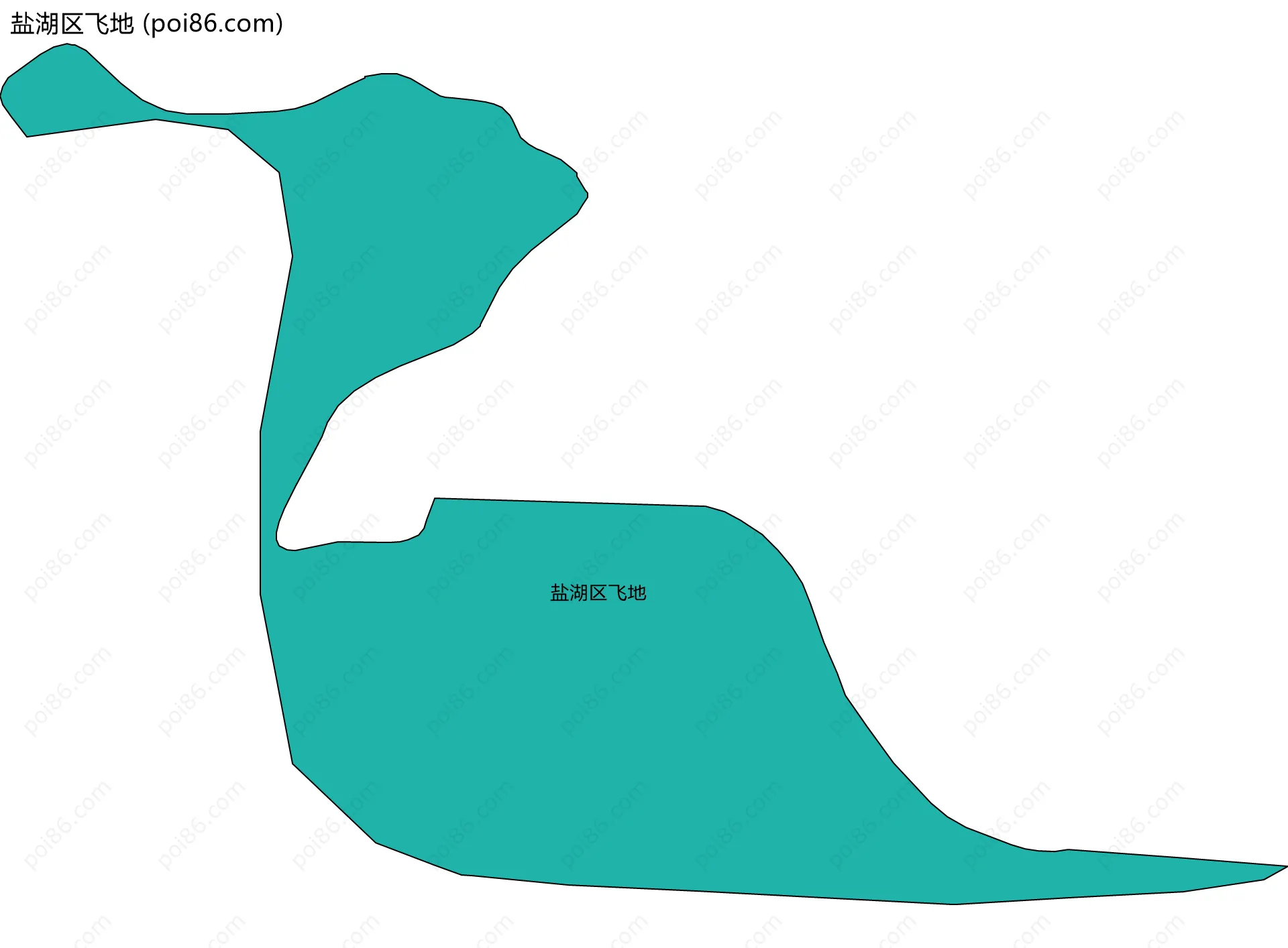 盐湖区飞地边界地图