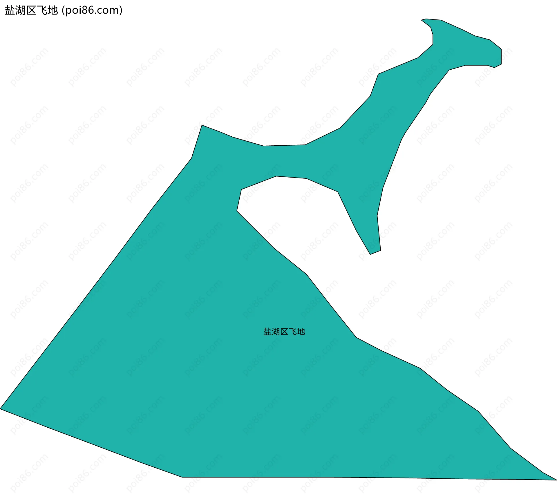 盐湖区飞地边界地图