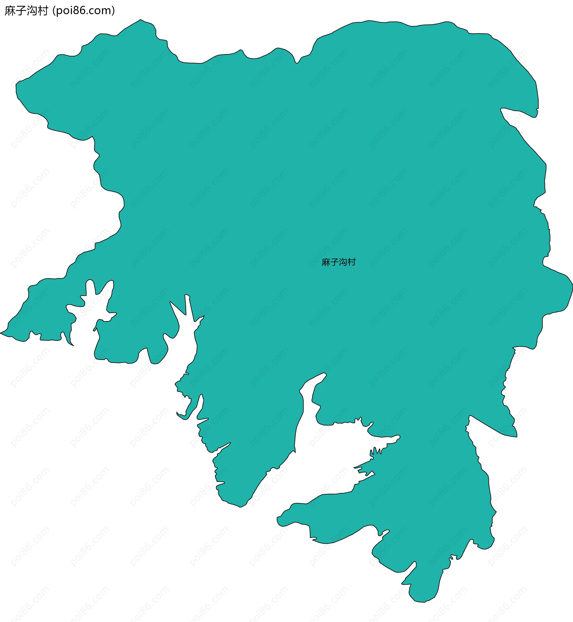 麻子沟村边界地图