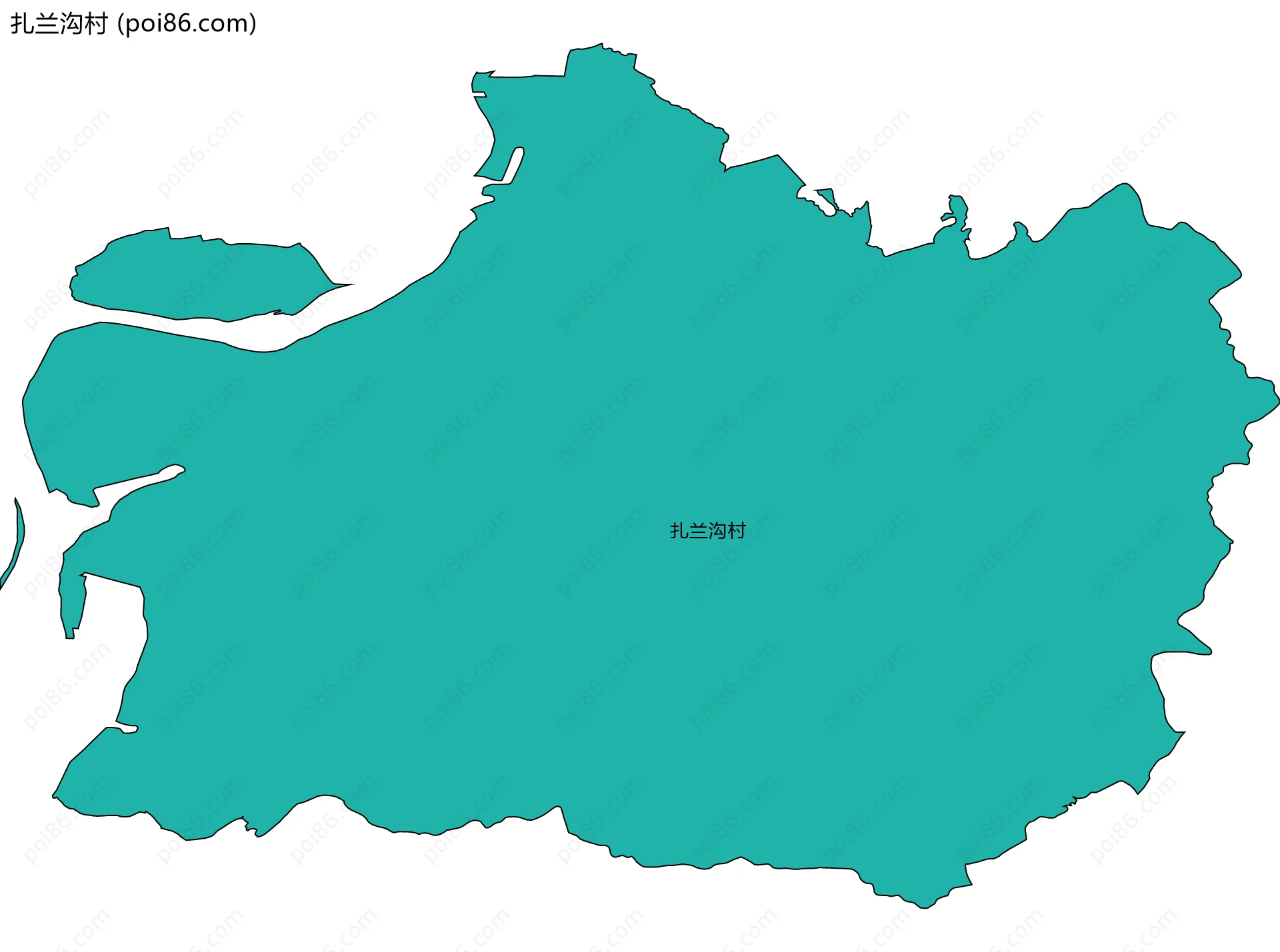 扎兰沟村边界地图