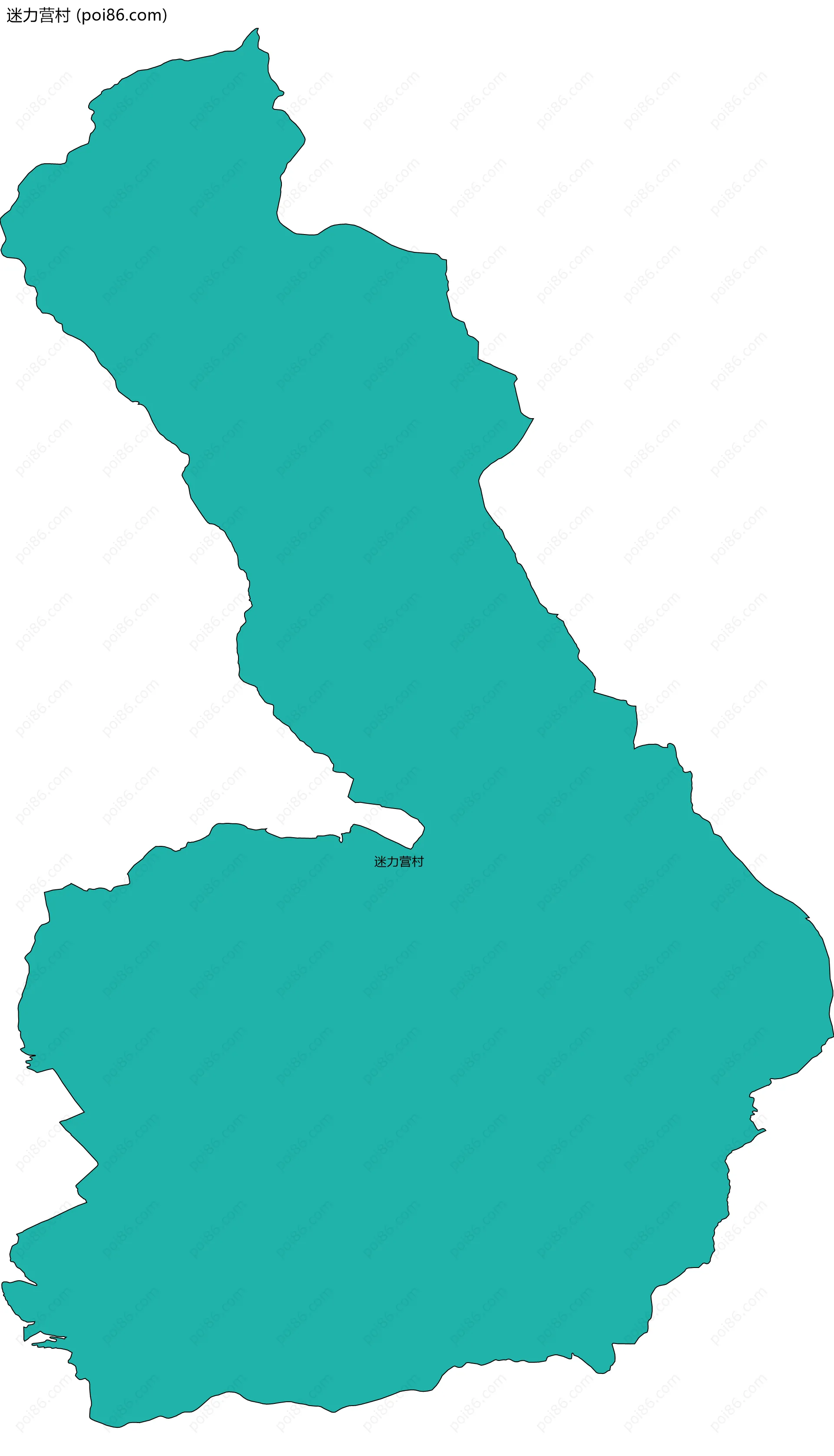 迷力营村边界地图