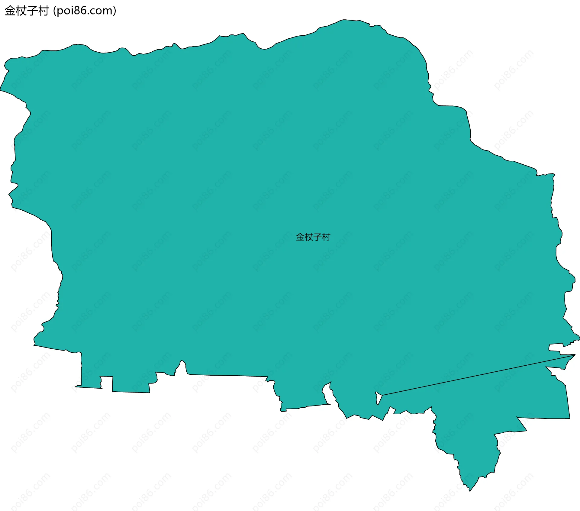金杖子村边界地图