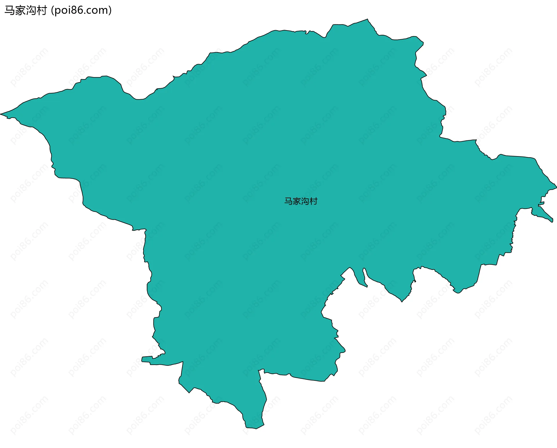 马家沟村边界地图