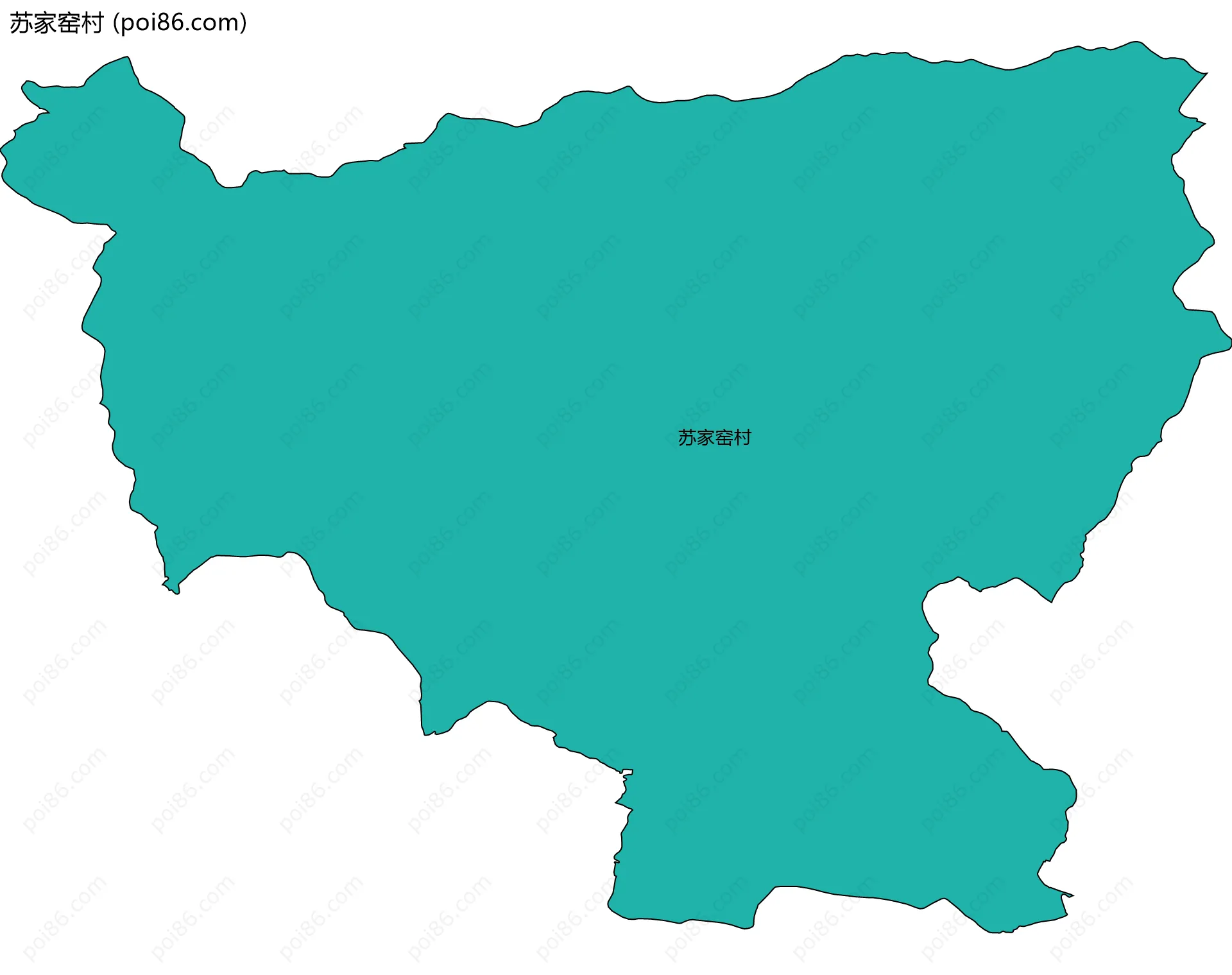苏家窑村边界地图
