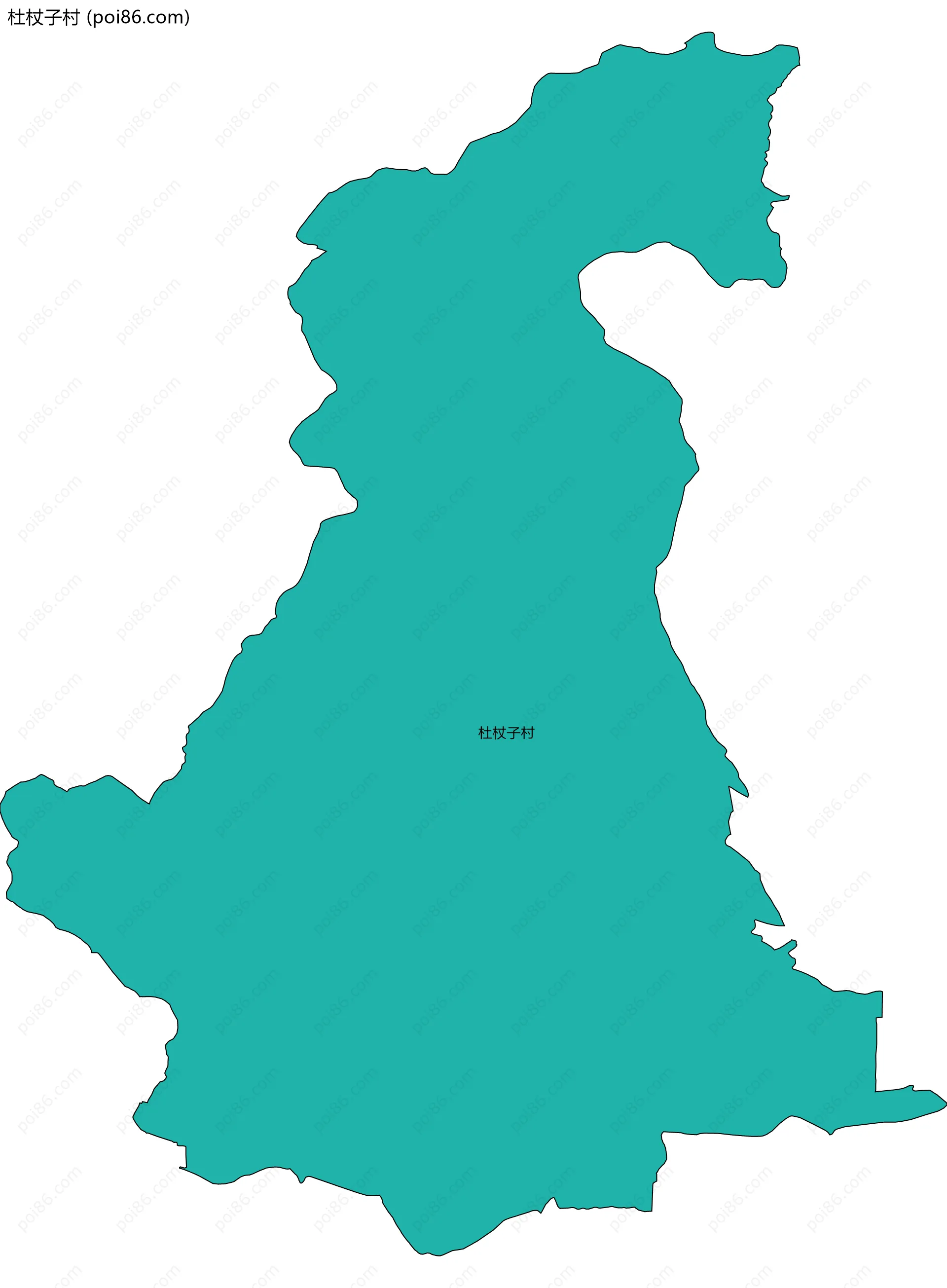 杜杖子村边界地图